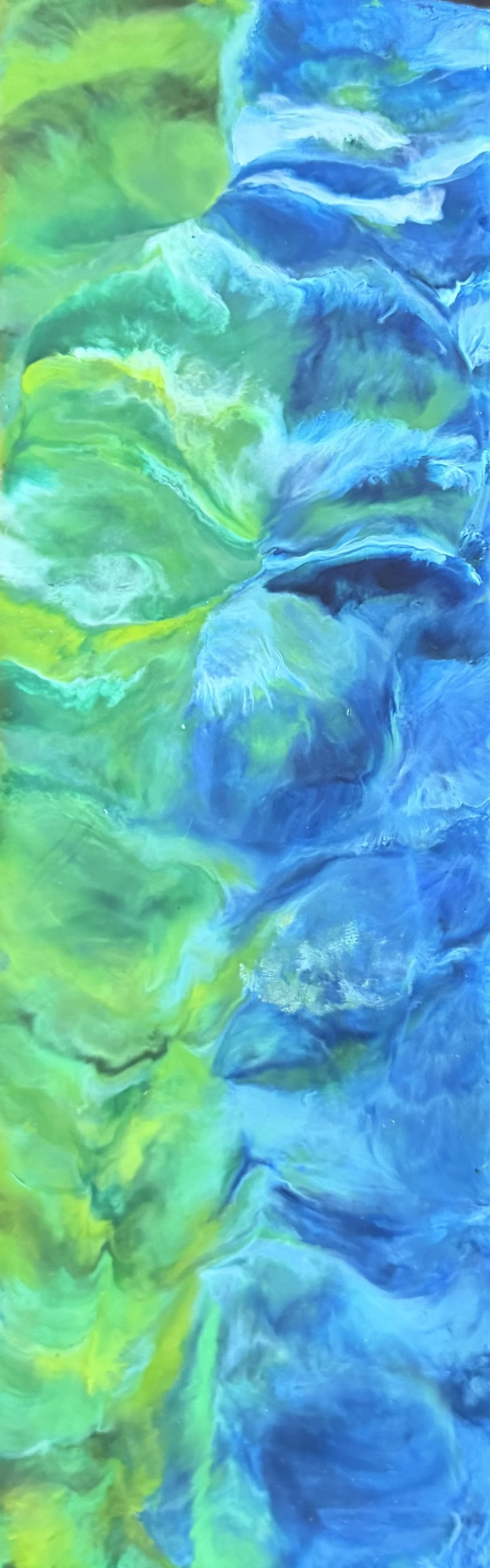 Meeting at the Divide 4" x 12" Wood--Sold