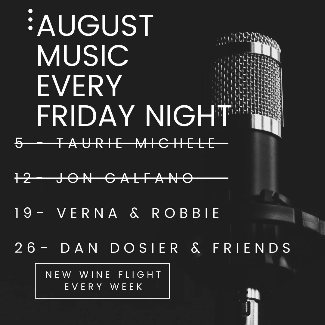 Tonight, join us for music and wine with Verna &amp; Robbie. Sweet jazz, oldies, blues and upbeat country music which will pair perfectly with our wine flight this week! 
&hellip;&hellip;.
This week 🍷
2020 L. Donovan Riesling 
Pick Me White Blend
20