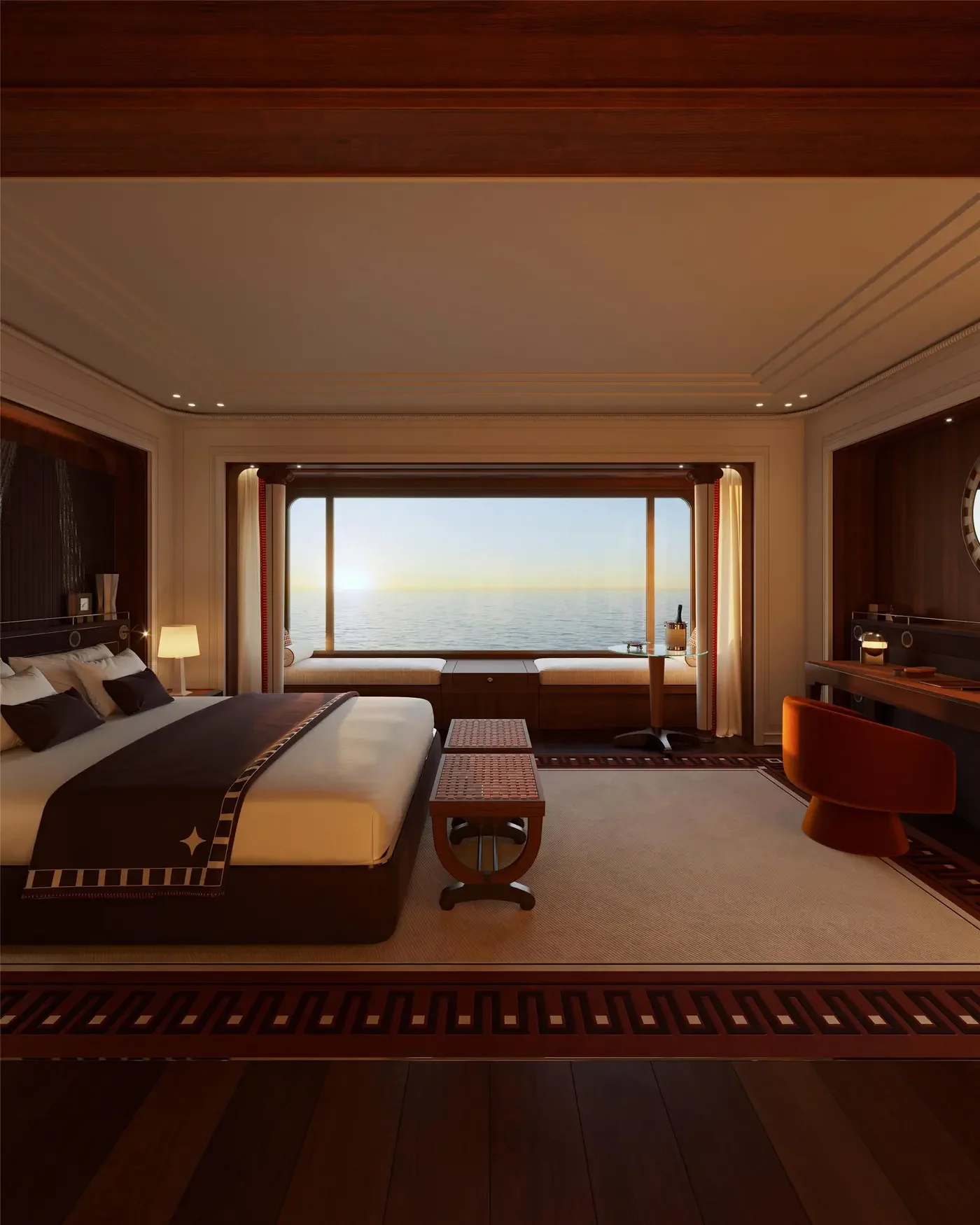 Orient Express Corinthian Panoromique Suite Bedroom.webp
