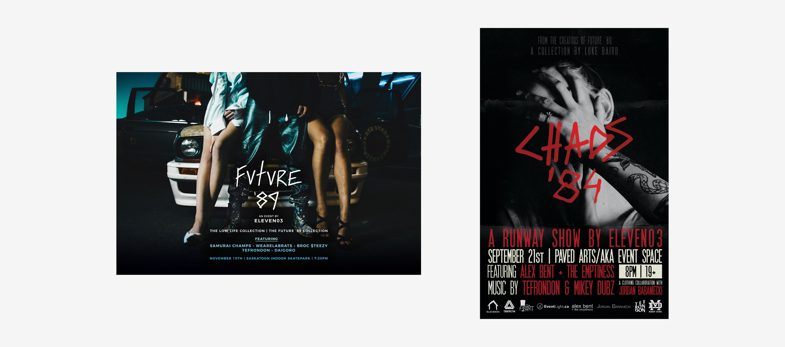 Campaign identity and promotional artwork for full concept collections