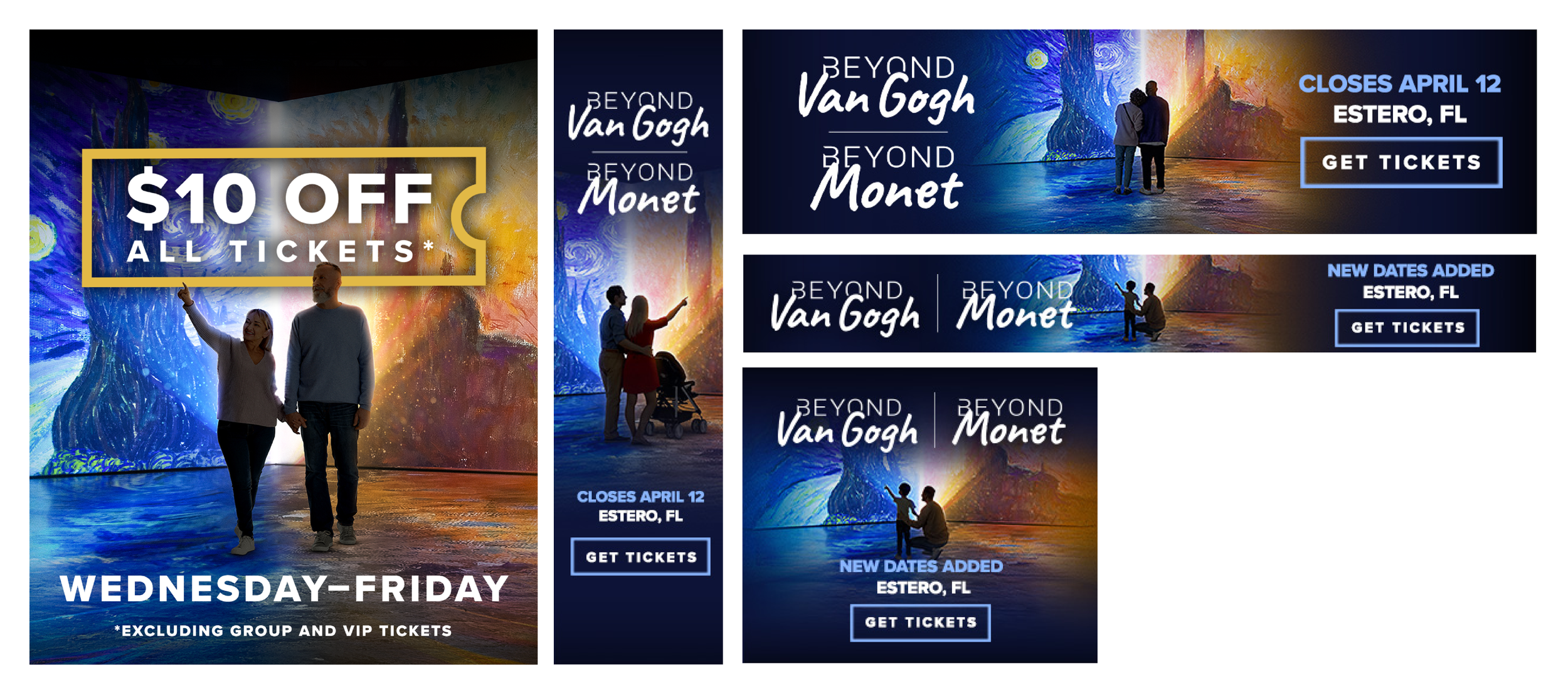 Scalable ad system developed for multiple campaign moments, including promotions, date extensions, and local market messaging.