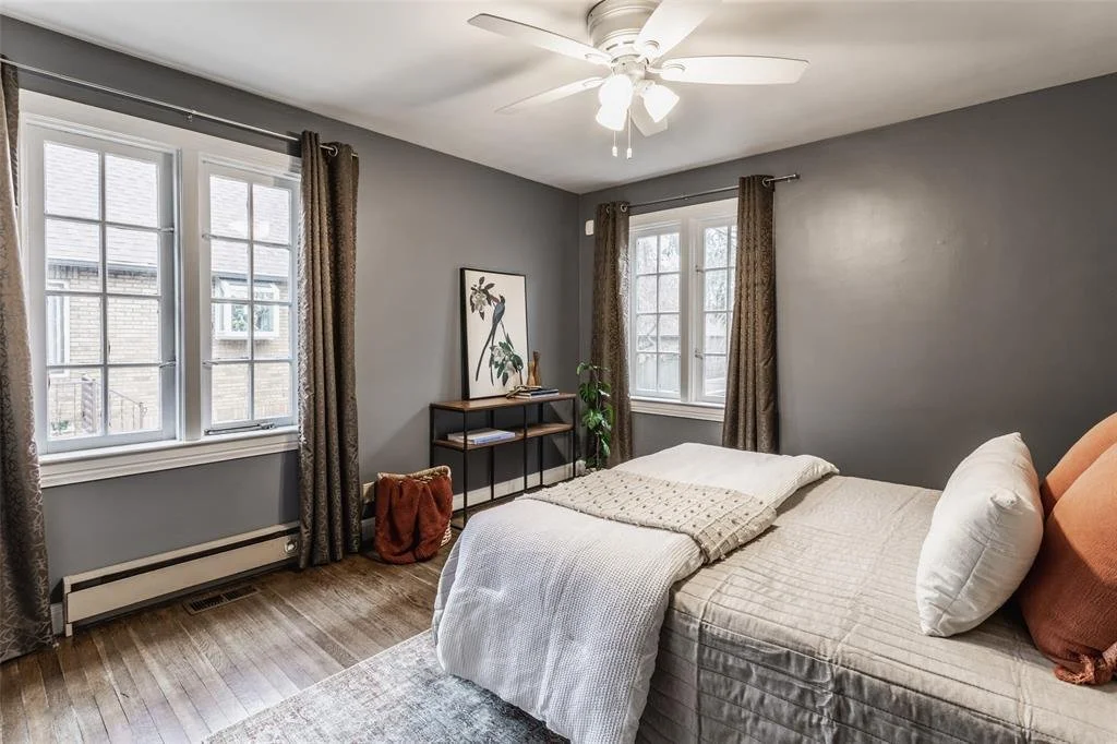 Koti Design Co home staging and short term rental bedroom styling and design. Irvington, Indiana