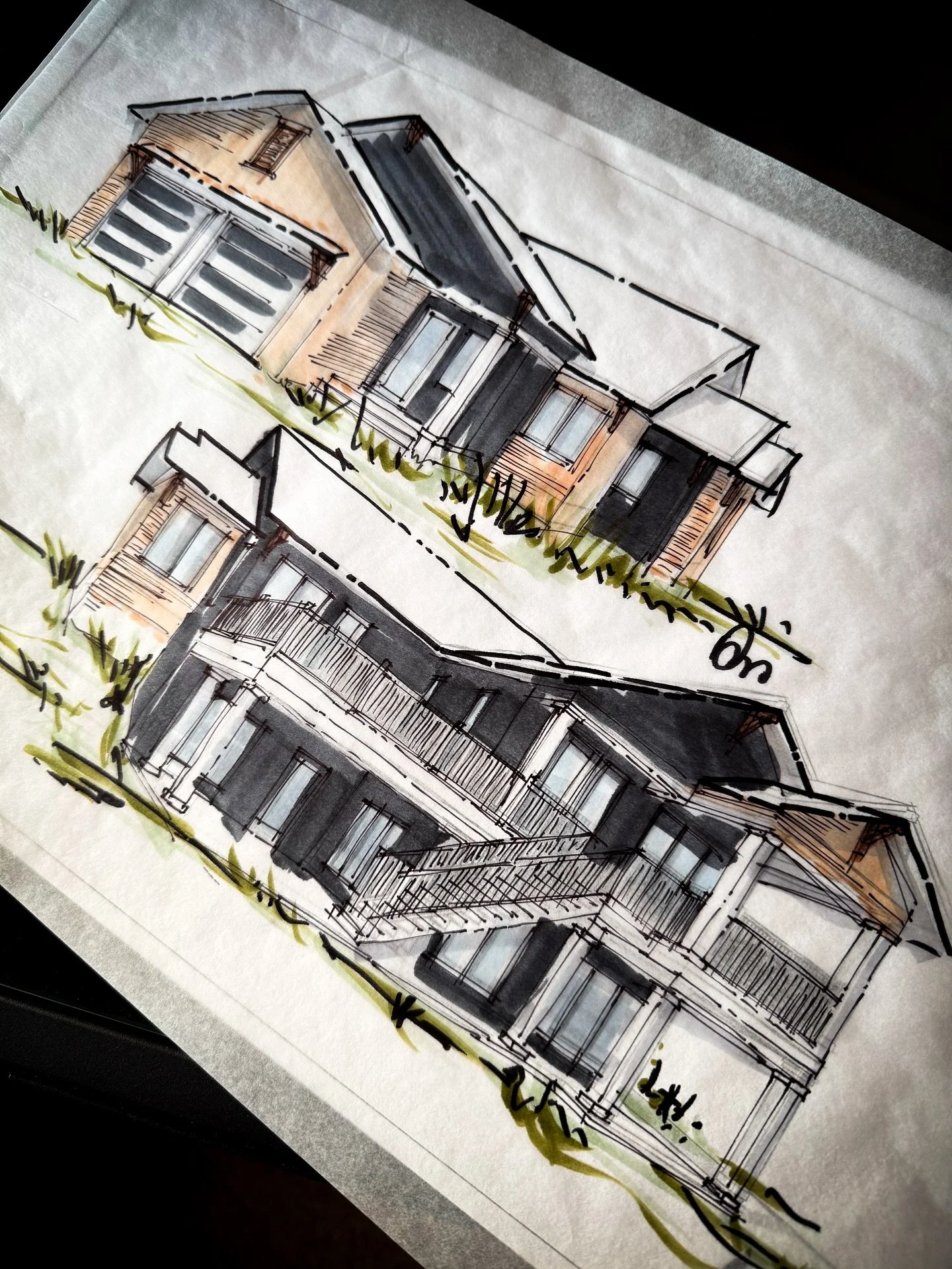 Pens are running hot&hellip;and dry.  Another pen sketch out the door!

#customdesigns #homedesigner #dreamhomes #homedesigns #home #love