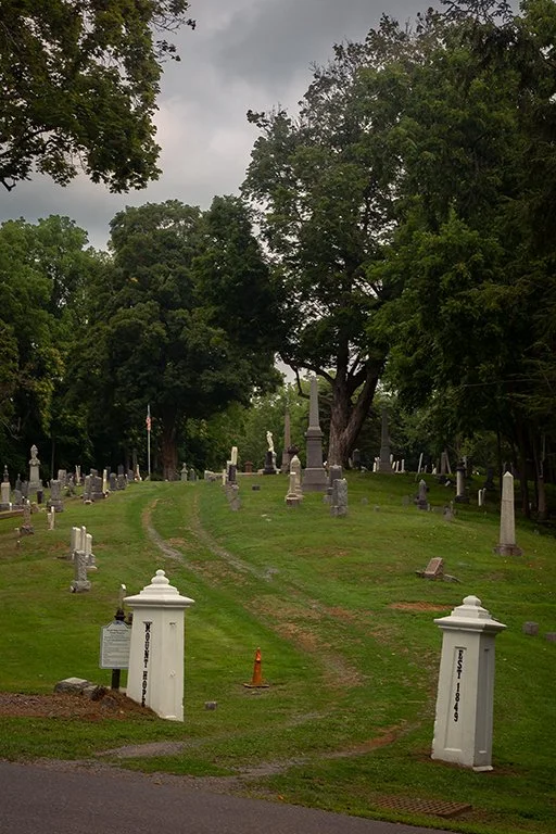 Among the many memorials of the Mount Hope Cemetery is the grave of a Black Civil War soldier. Buried on the outskirts along Market Street, his headstone is marked to signify that he was a Colored Troop.