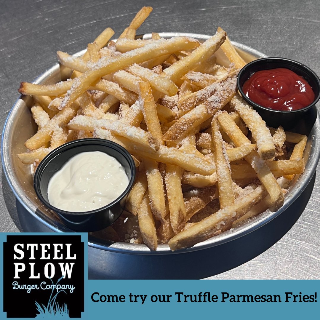 Crispy straight cut French fries tossed with Parmesan cheese &amp; our signature truffle seasoning served with chipotle ketchup &amp; creamy truffle sauce! You know you want some!