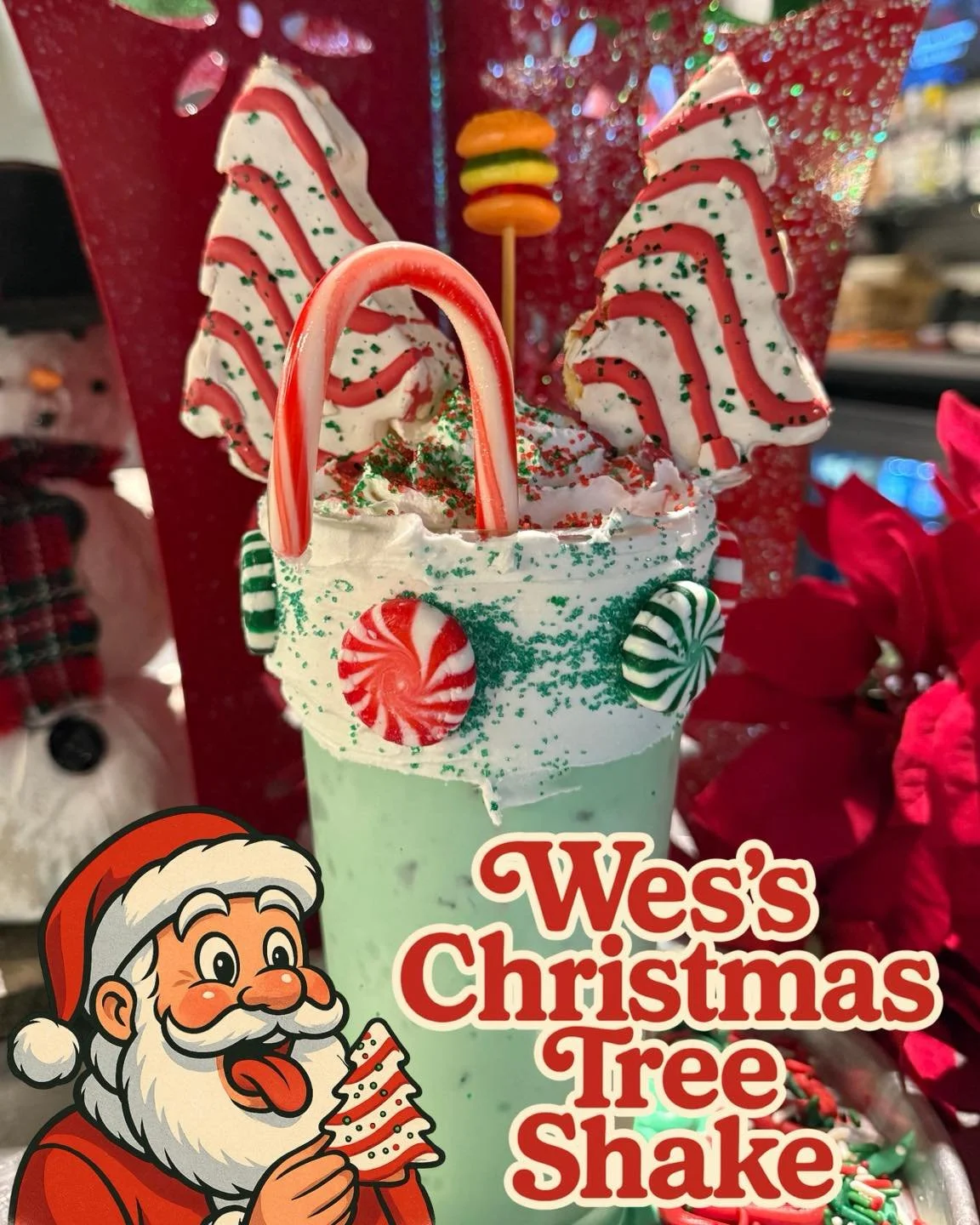 🎄INTRODUCING DECEMBER&rsquo;S SHAKE OF THE MONTH&hellip;✨ WES&rsquo;S CHRISTMAS TREE SHAKE! ✨

Created by our very own shake-master, Wes- and trust us, he understood the assignment. 👏🎅

This shake is Christmas in a cup&hellip; and on the plate&hel