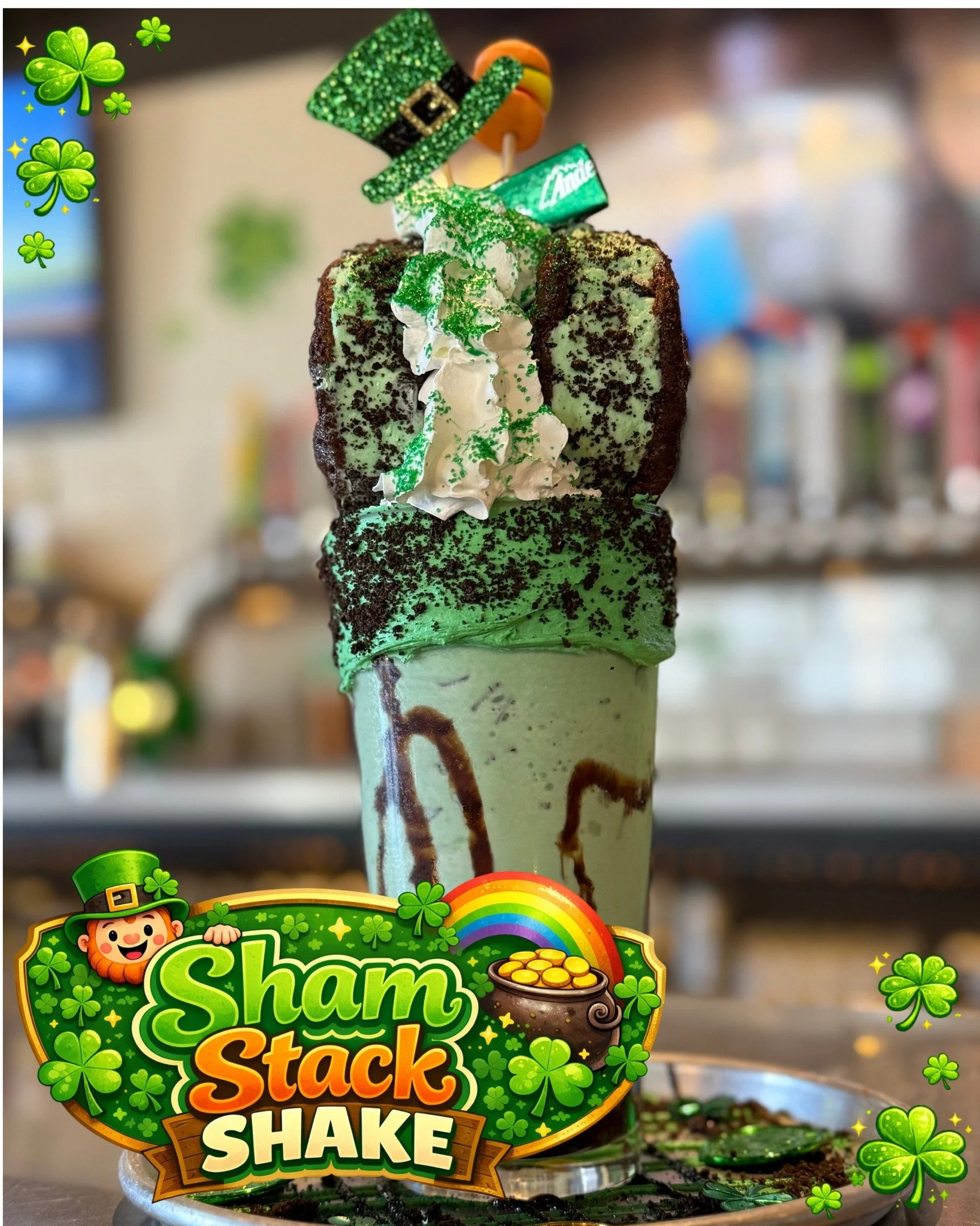 March just got a little more minty at Steel Plow Burger Company 🍀

🍀🥤 MARCH SHAKE OF THE MONTH 🥤🍀
THE SHAM STACK SHAKE

We didn&rsquo;t just make a mint shake&hellip; we STACKED it.
✨ Mint ice cream
✨ Green frosting rim + Oreo dust
✨ Chocolate d