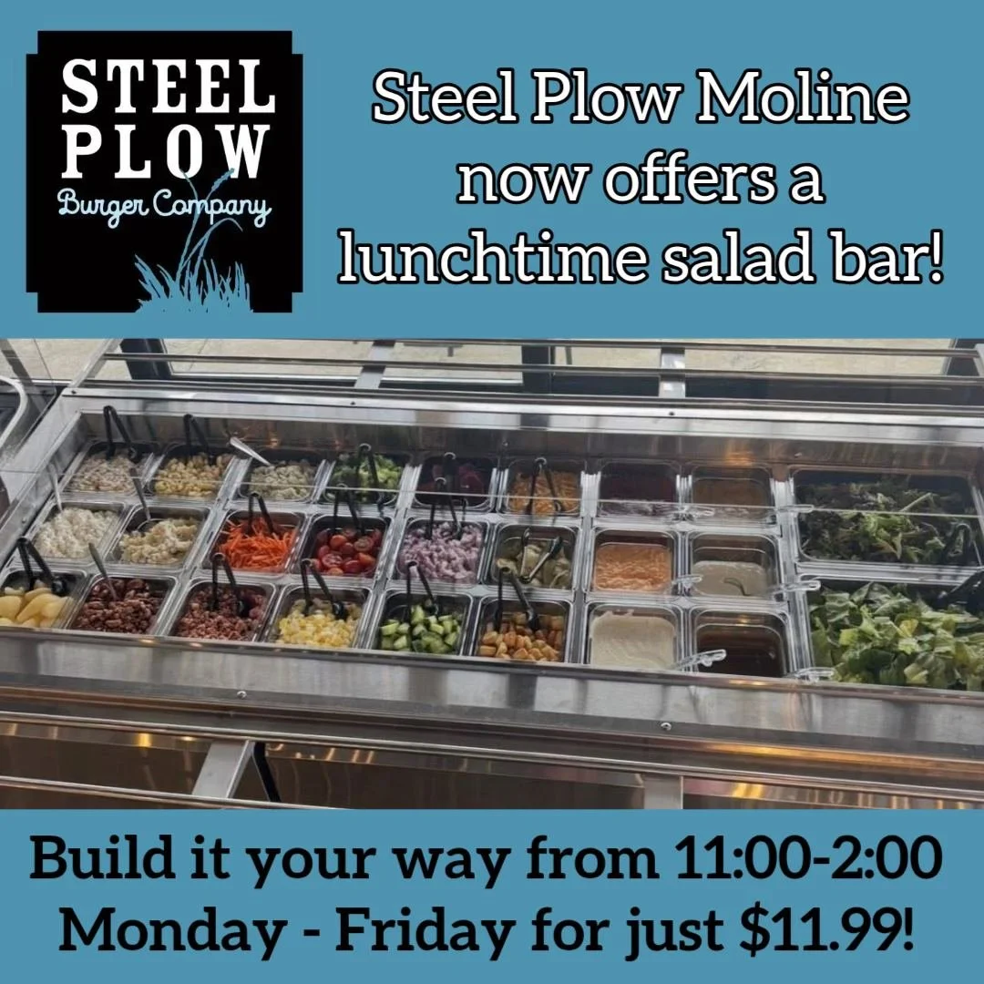 For the days you want to load up on vegetables but aren&rsquo;t ready to give up your favorite appetizer- get both at Steel Plow Moline!

Steel Plow&rsquo;s lunch salad bar = balance achieved. 🥗🔥
