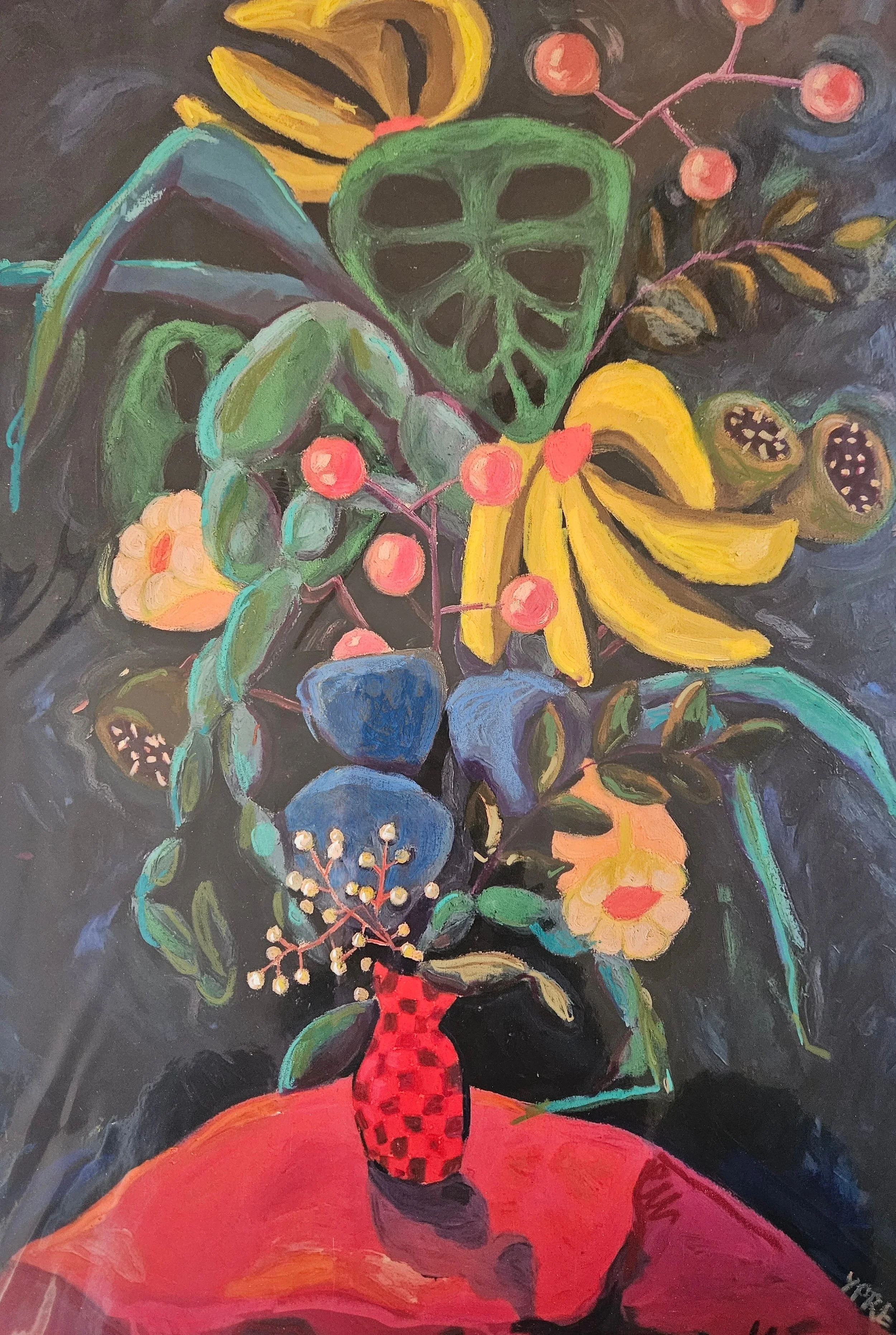 Bouquet 5  (walnut frame)