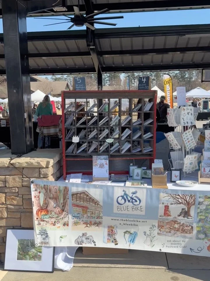 🙌 Pros from my most recent art market: 
- I love this TR market, so fun to be back!!
- was more successful/busy than past off-season markets
- fantastic weather 
- so flattered to have returning customers

🤷🏼&zwj;♀️ Things I learned:
- need to bri