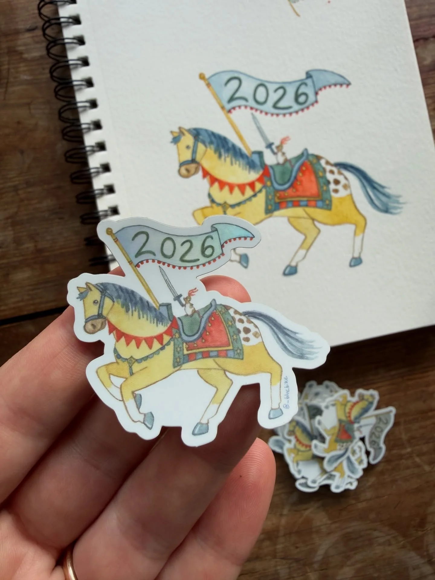 Today is Lunar New Year, and it&rsquo;s the year of the horse! 🐎 🧧 ✨ Specifically, 2026 is the year of the fire horse so it&rsquo;s expected to be a high-energy and transformative year. 

I painted a little warrior rat marching bravely into 2026 on
