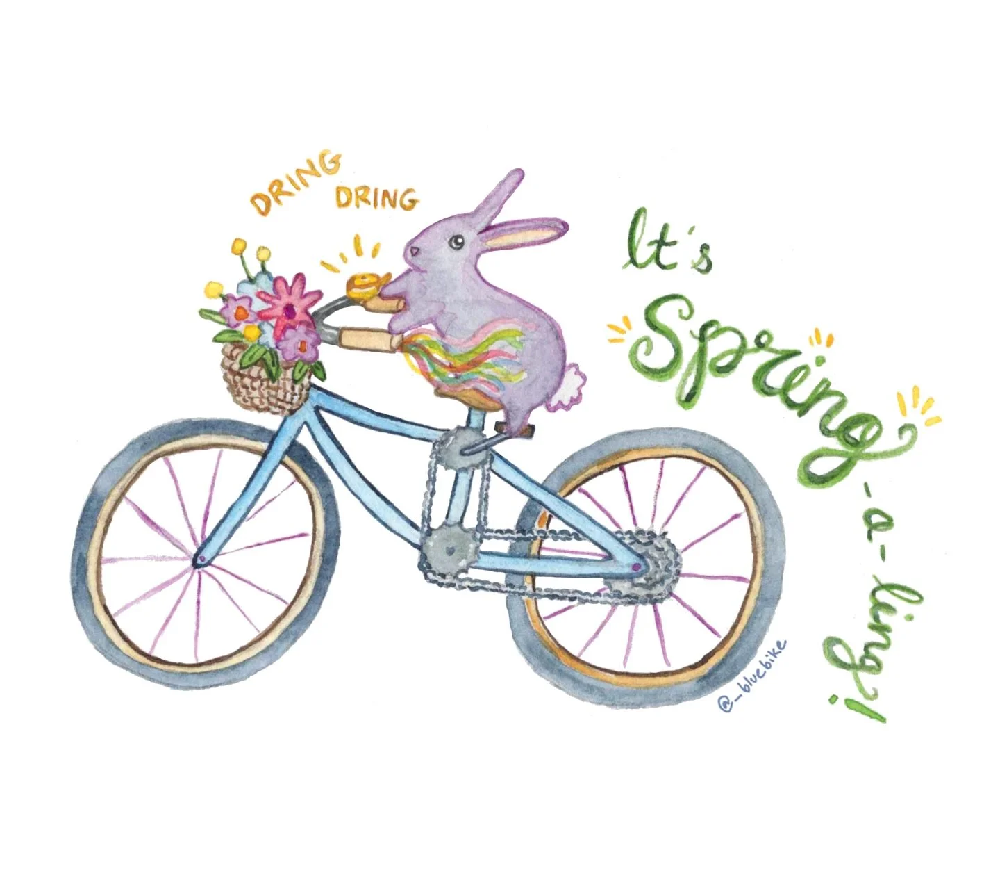 🔔 dring dring! ✨ Bunny is biking through to announce that it&rsquo;s Spring-a-ling! 🚲 🐰