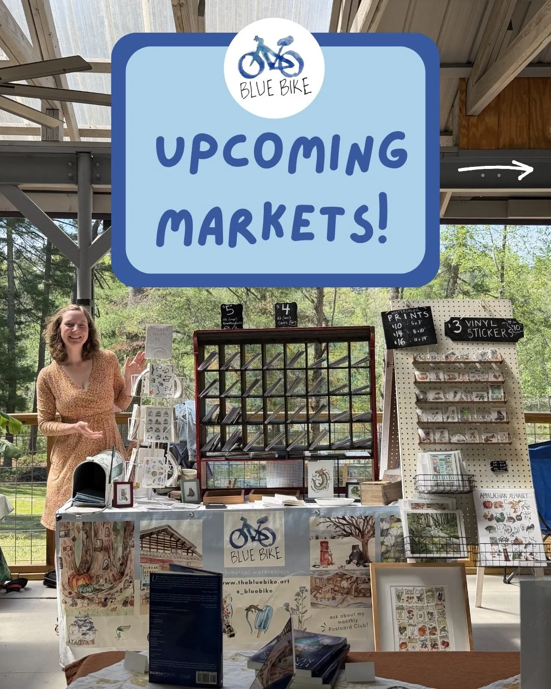 I&rsquo;ve updated the calendars page on my website so you can see the my upcoming events in more detail as I add them - But here are my art markets so far!

📍 May - Sept: I was accepted as a vendor at the Travelers Rest Farmers Market (@trfarmersma