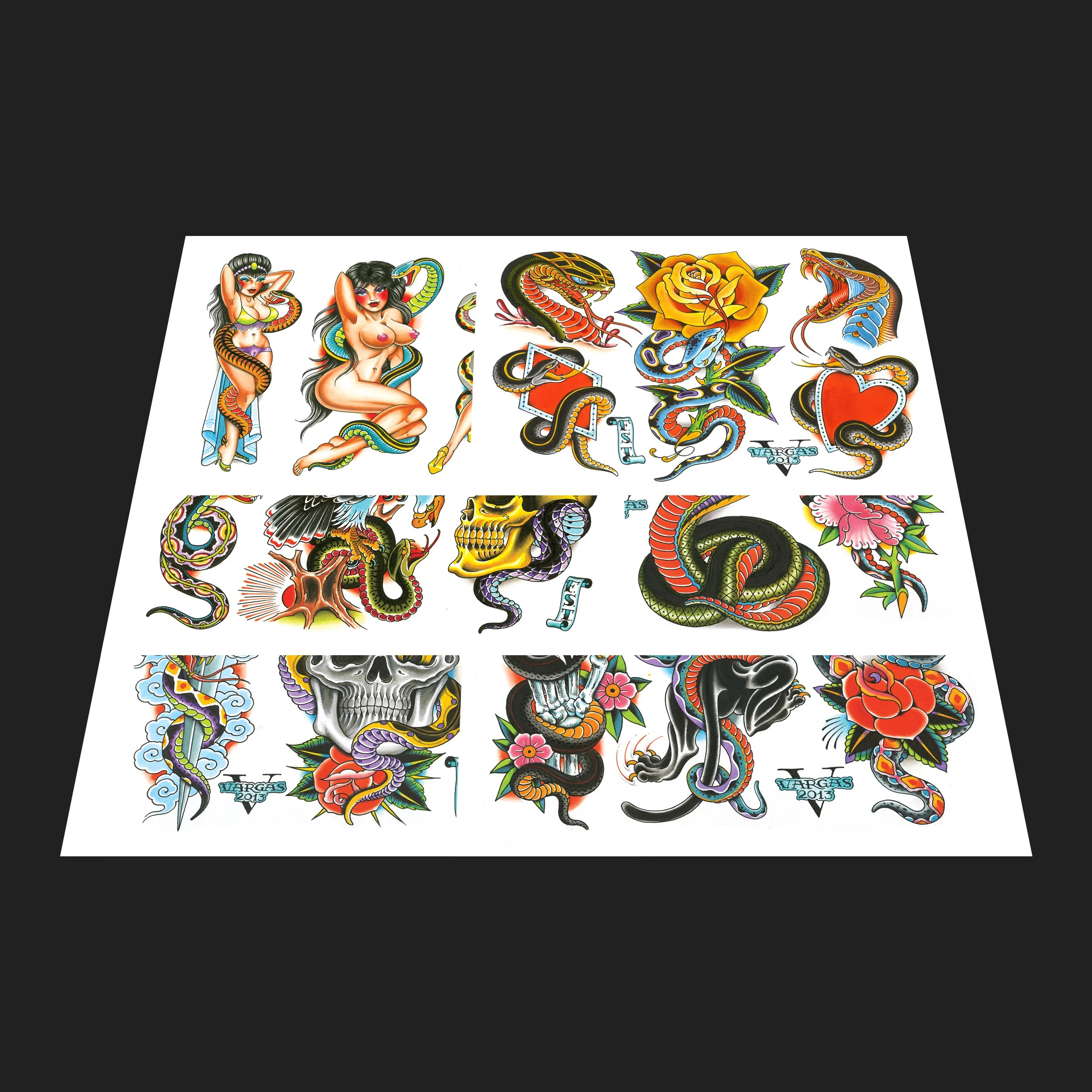 Valerie Vargas Snake Flash Set Tattoo Dream valerie-vargas-snake-flash-set-tattoo-dream