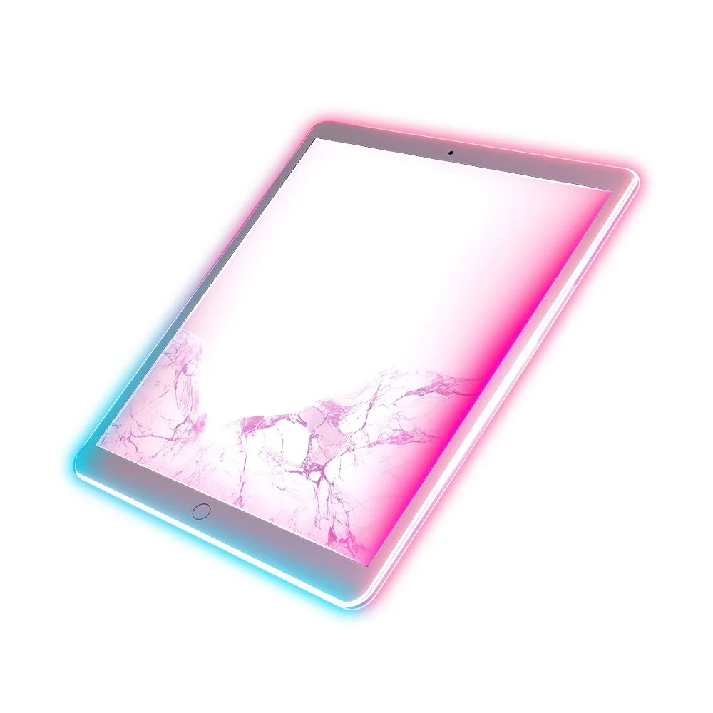 An iPad with blank screen