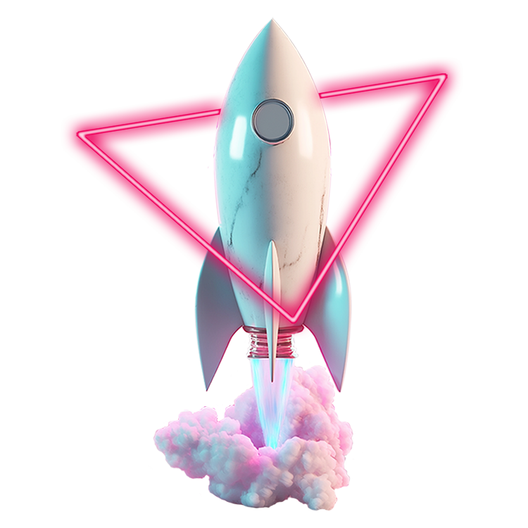 A rocket blasting off