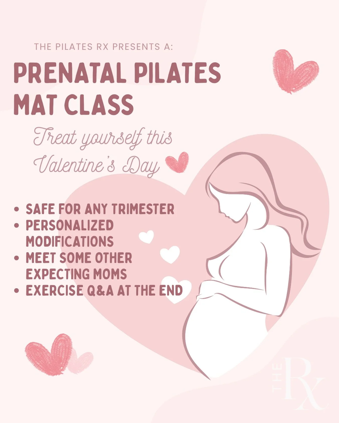 This one is &ldquo;For the Moms&rdquo; (to-be) 🤰, treat yourself this Valentine&rsquo;s Day morning 💌 with a feel good prenatal mat class at the studio 💘 because the strongest love starts within! 

SIGN UP LINK IN BIO 😊