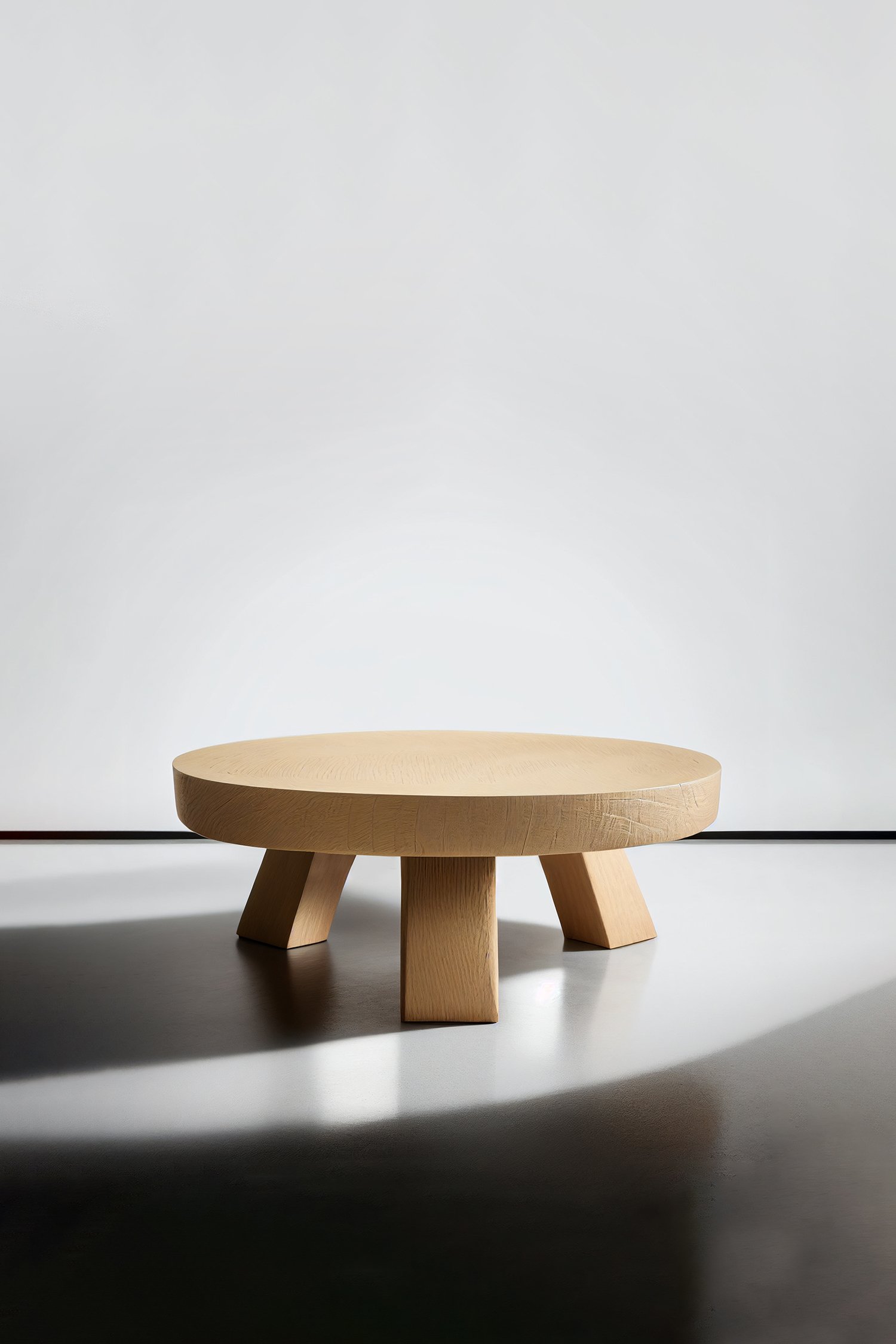 Hand-crafted Solid Thick Oak Round Coffee Table by NONO 3.jpg