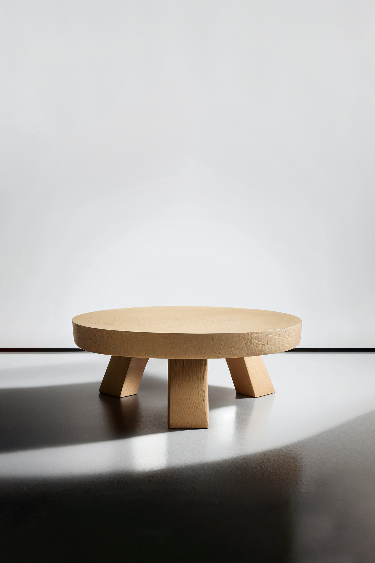 Hand-crafted Solid Thick Oak Round Coffee Table by NONO 3.jpg