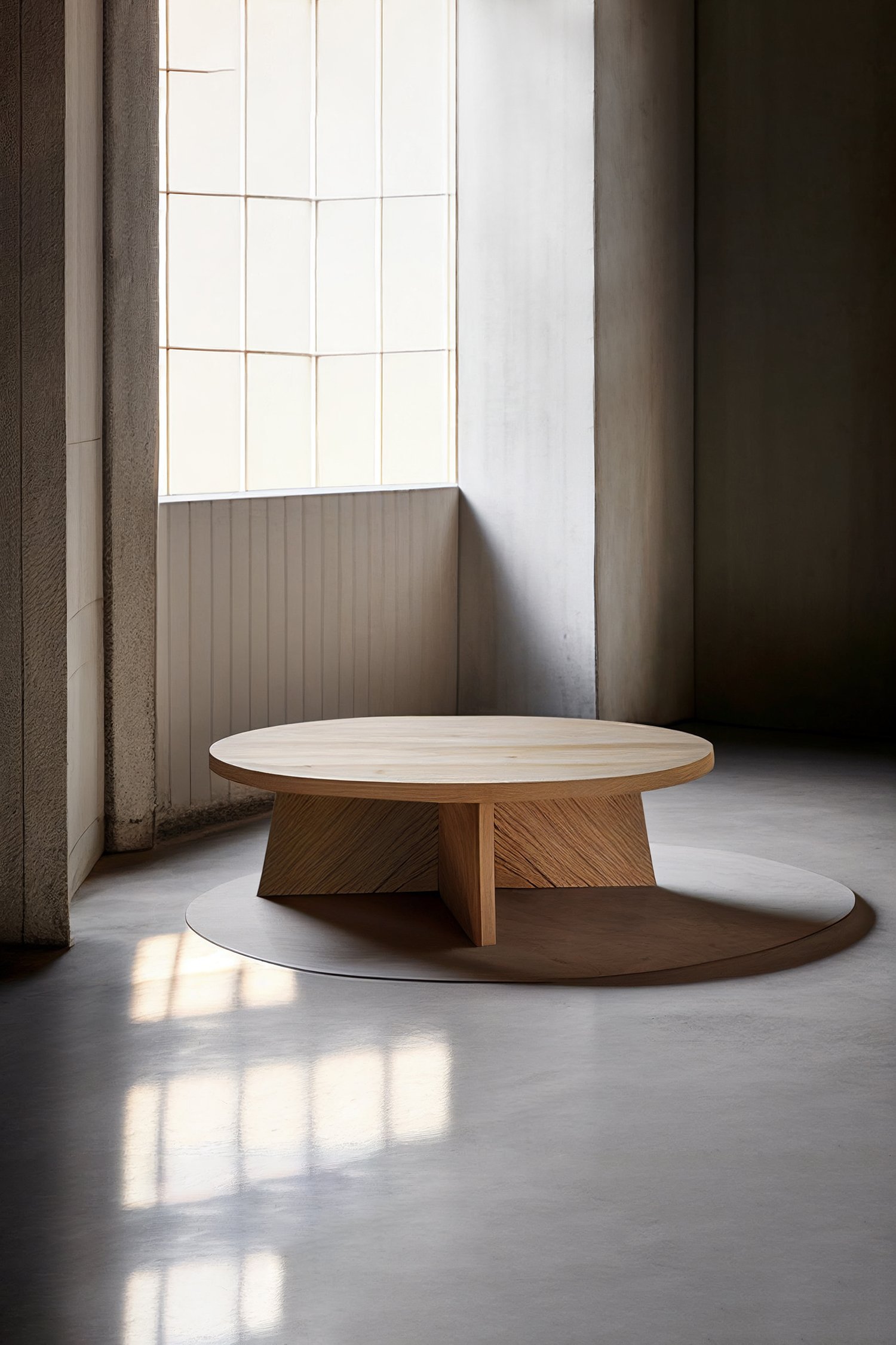 Cruciform Pyramid Base Solid Wood Round Table By NONO 3.jpg
