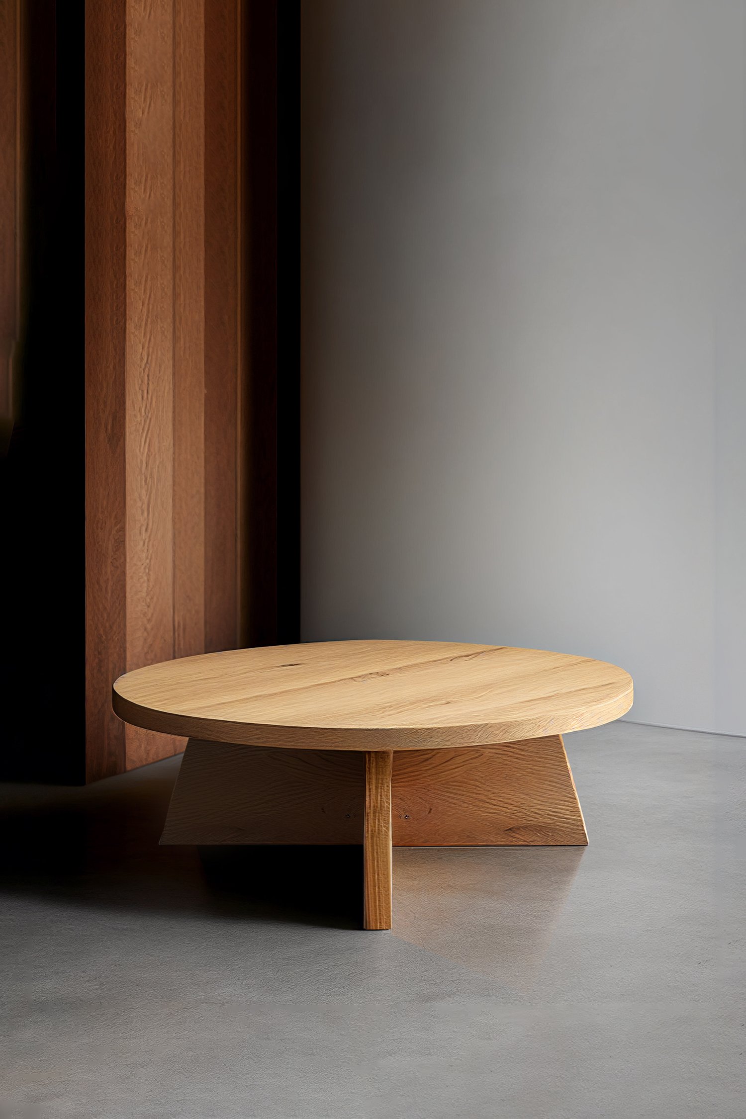 Cruciform Pyramid Base Solid Wood Round Table By NONO 4.jpg