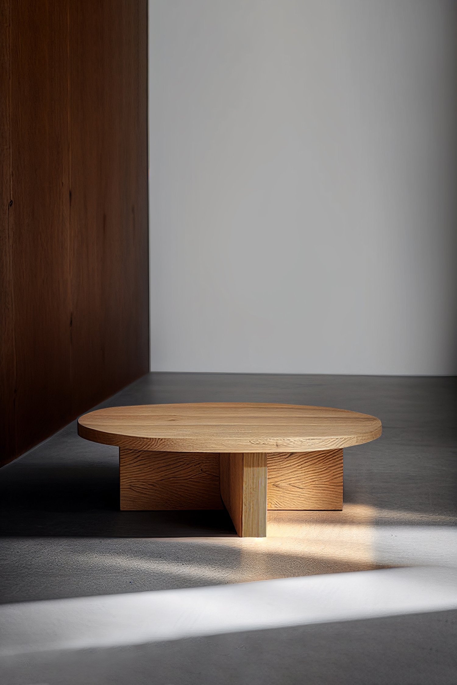 Cruciform Base Round Edges Solid Wood Round Table By NONO 3.jpg