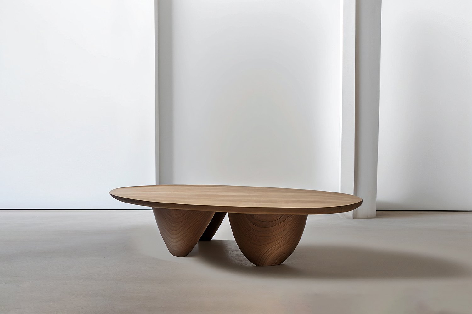 Solid Walnut Wood Coffee Table, Fishes Series 5 by NONO —2.jpg