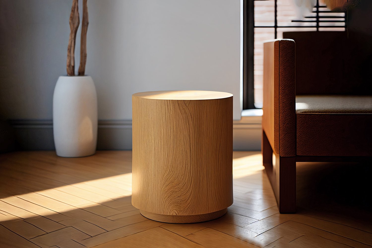 Round Side Table Made of Oak Veneer by NONO Furniture —4.jpg