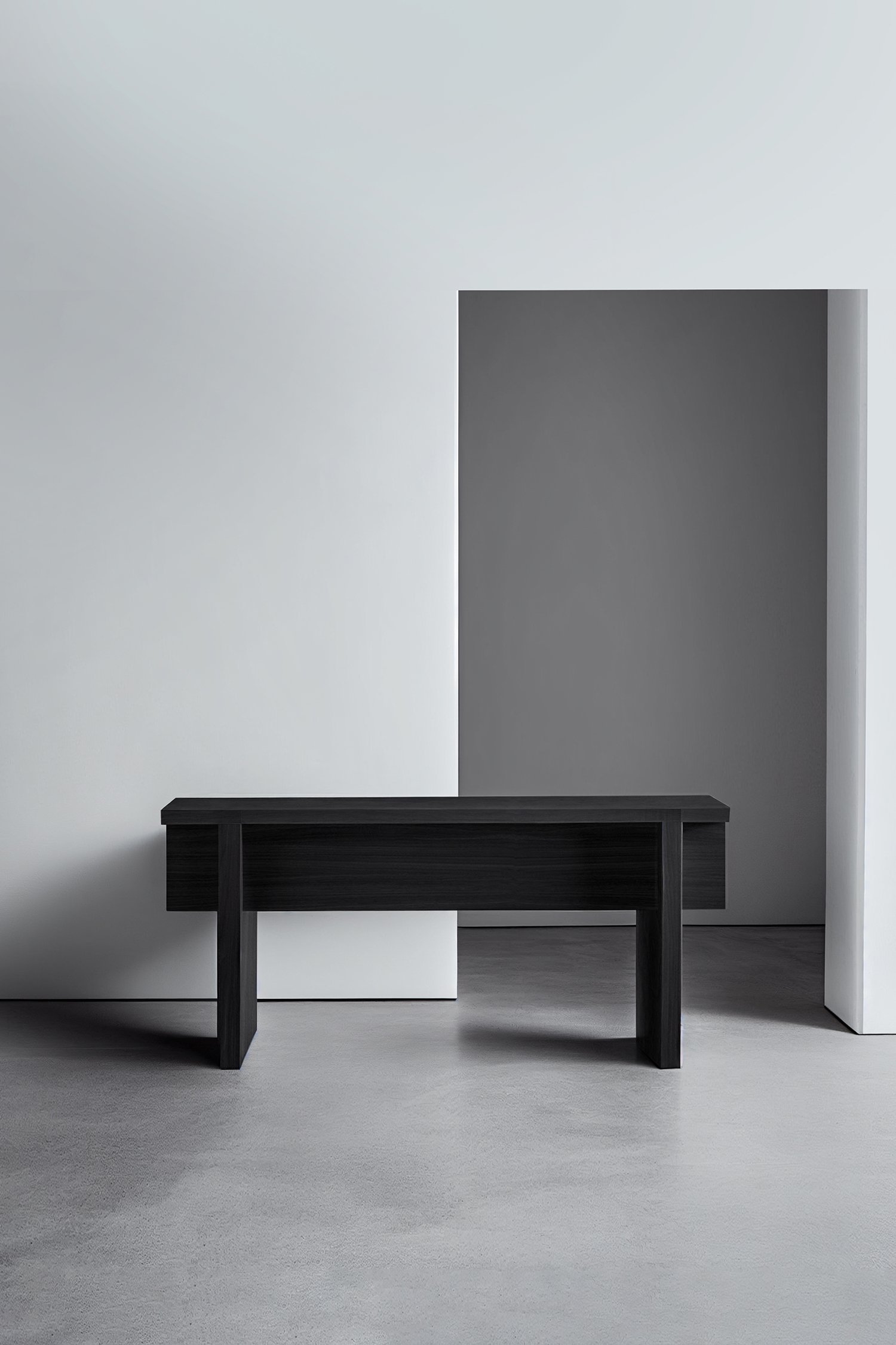 Minimal Console Table, Sideboard Made of Black Tinted Oak Solid Wood, Narrow Console by NONO Furniture —4.jpg