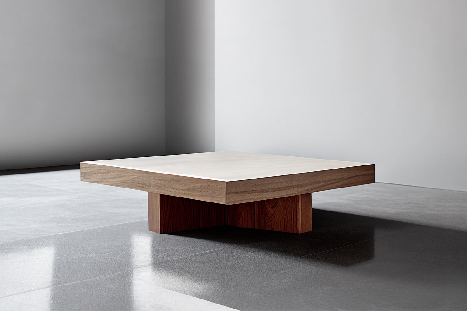 Square Coffee Table With Cruciform Base Made With Beautiful Veneer Wood by NONO Furniture — 4.jpg