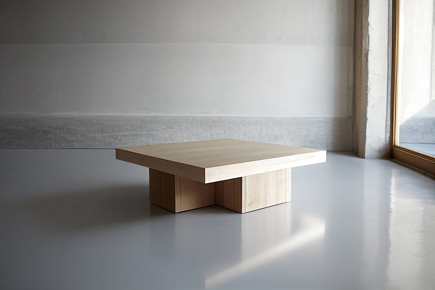 Square Coffee Table With Thick Cruciform Base Made With Beautiful Oak Veneer Wood by NONO Furniture — 2.jpg