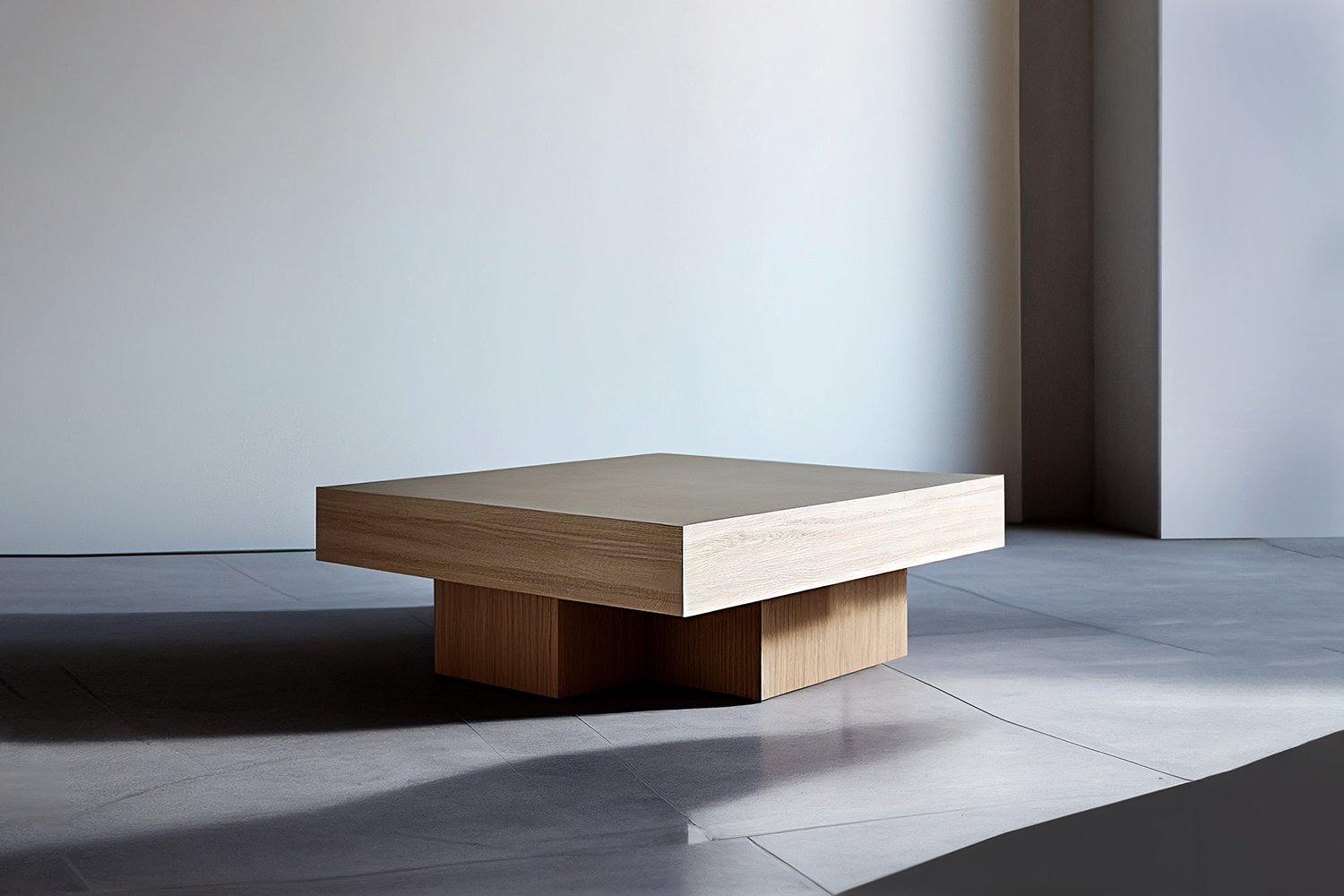 Square Coffee Table With Thick Cruciform Base Made With Beautiful Oak Veneer Wood by NONO Furniture — 3.jpg