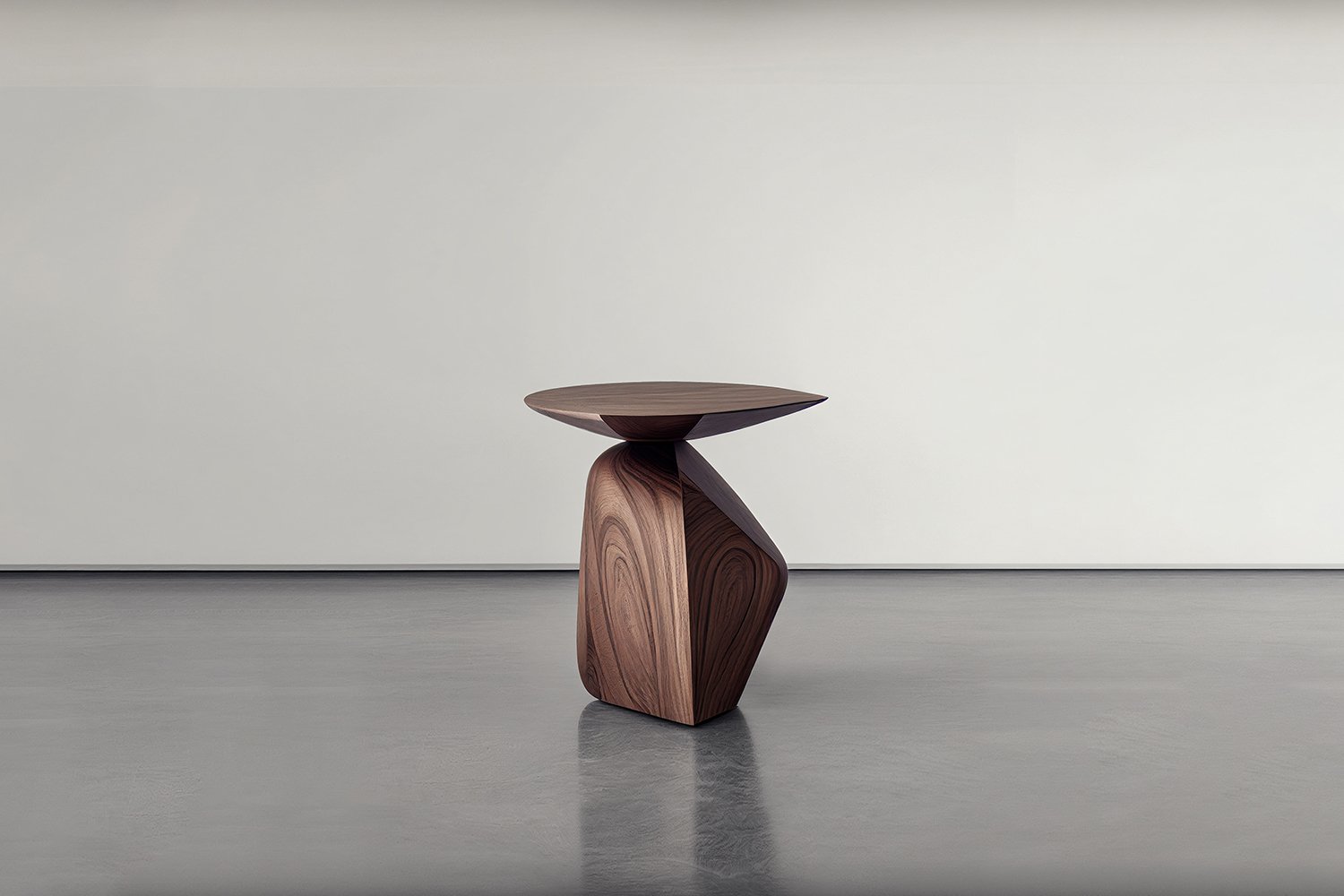 Sculptural Side Table Made of Solid Walnut Wood Solace S1 by Joel Escalona — 2.jpg