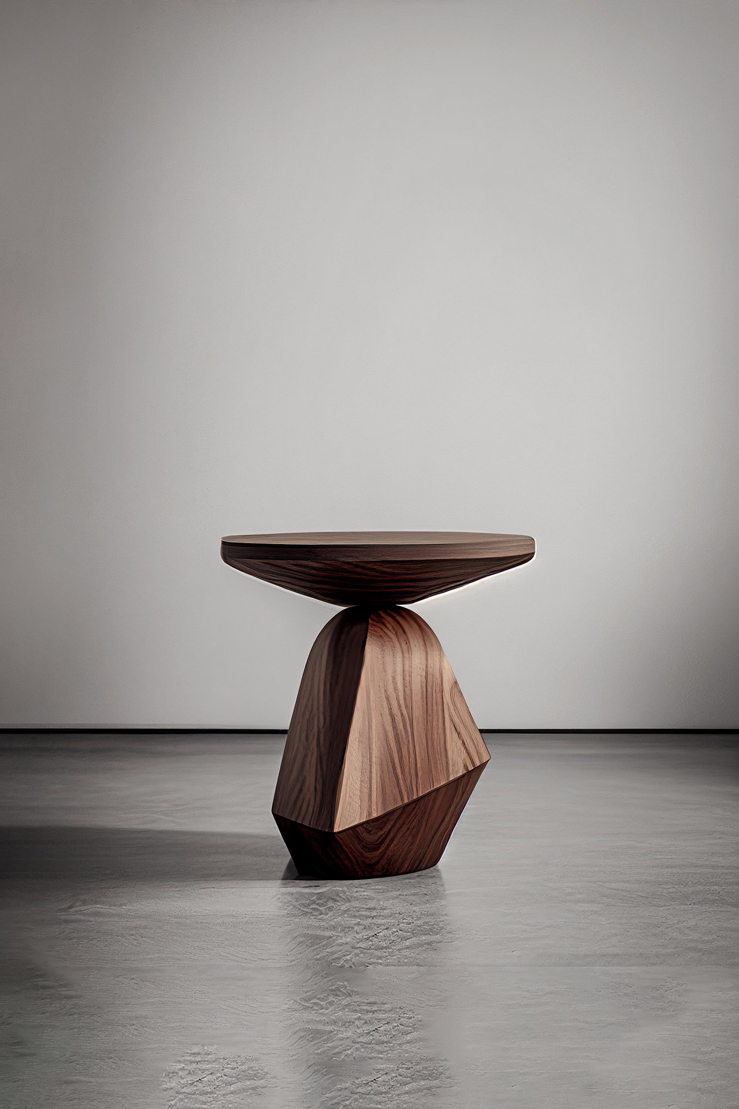 Sculptural Side Table Made of Solid Walnut Wood Solace S1 by Joel Escalona — 3.jpg
