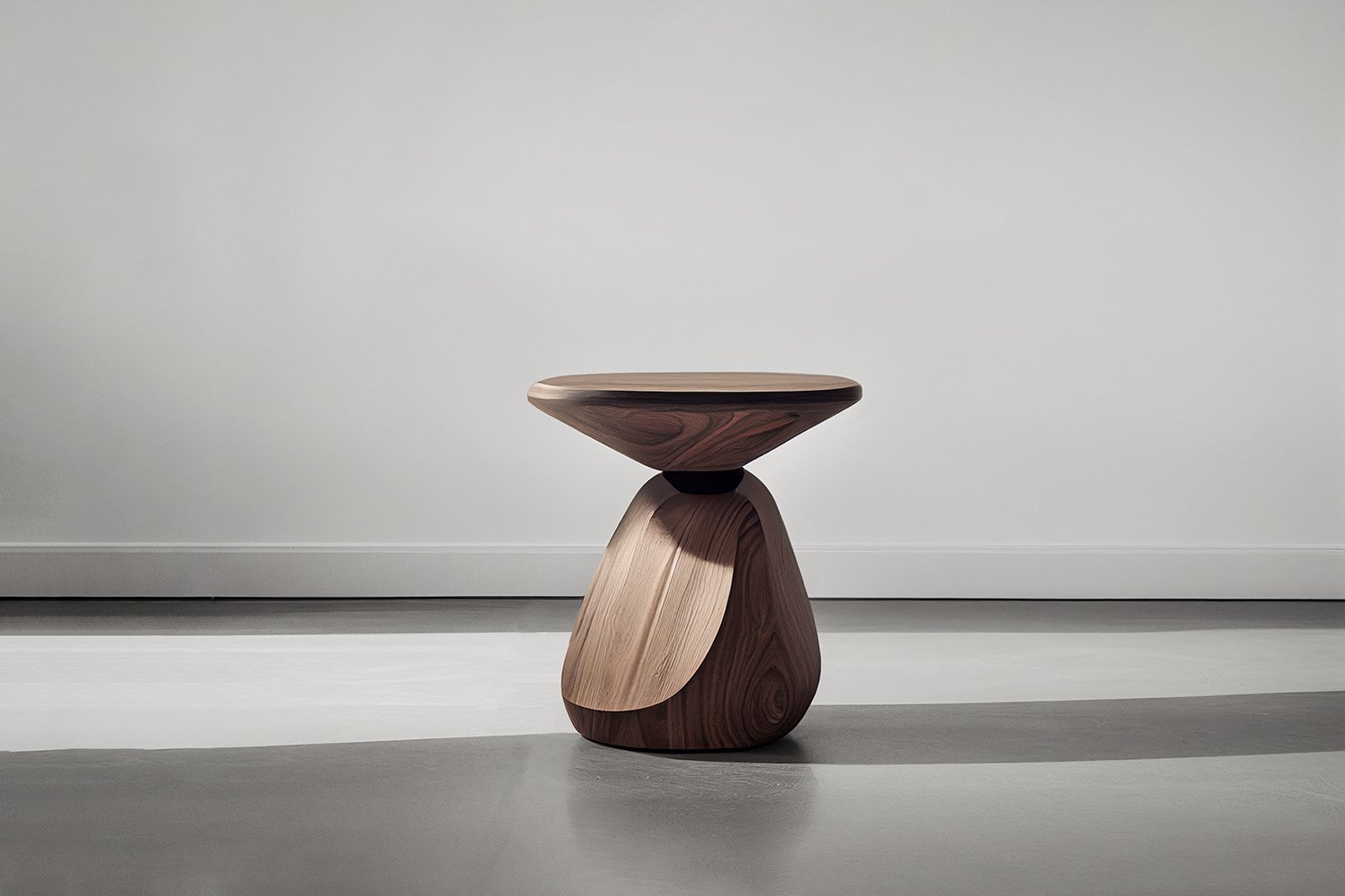 Sculptural Side Table Made of Solid Walnut Wood Solace S4 by Joel Escalona — 2.jpg