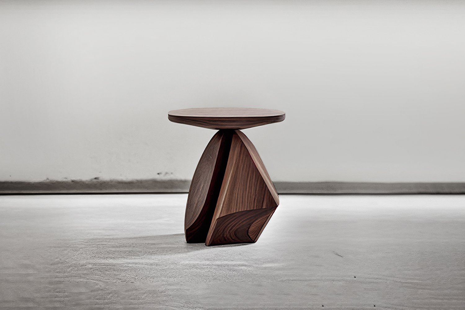 Sculptural Side Table Made of Solid Walnut Wood Solace S6 by Joel Escalona — 2.jpg