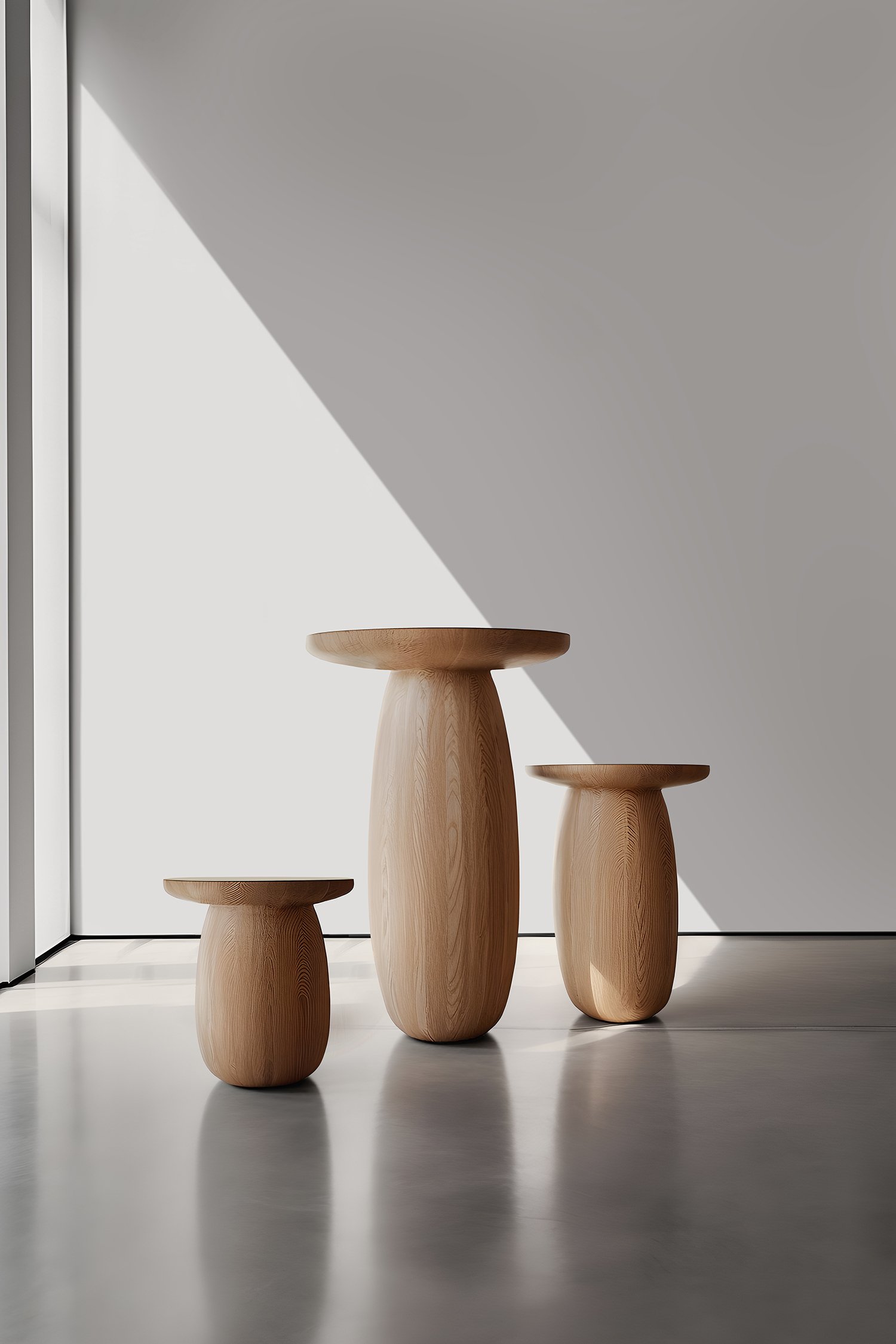 Set of 3 Small Tables, Side Tables, End tables Samu Made of Solid Wood by NONO — 5.jpg