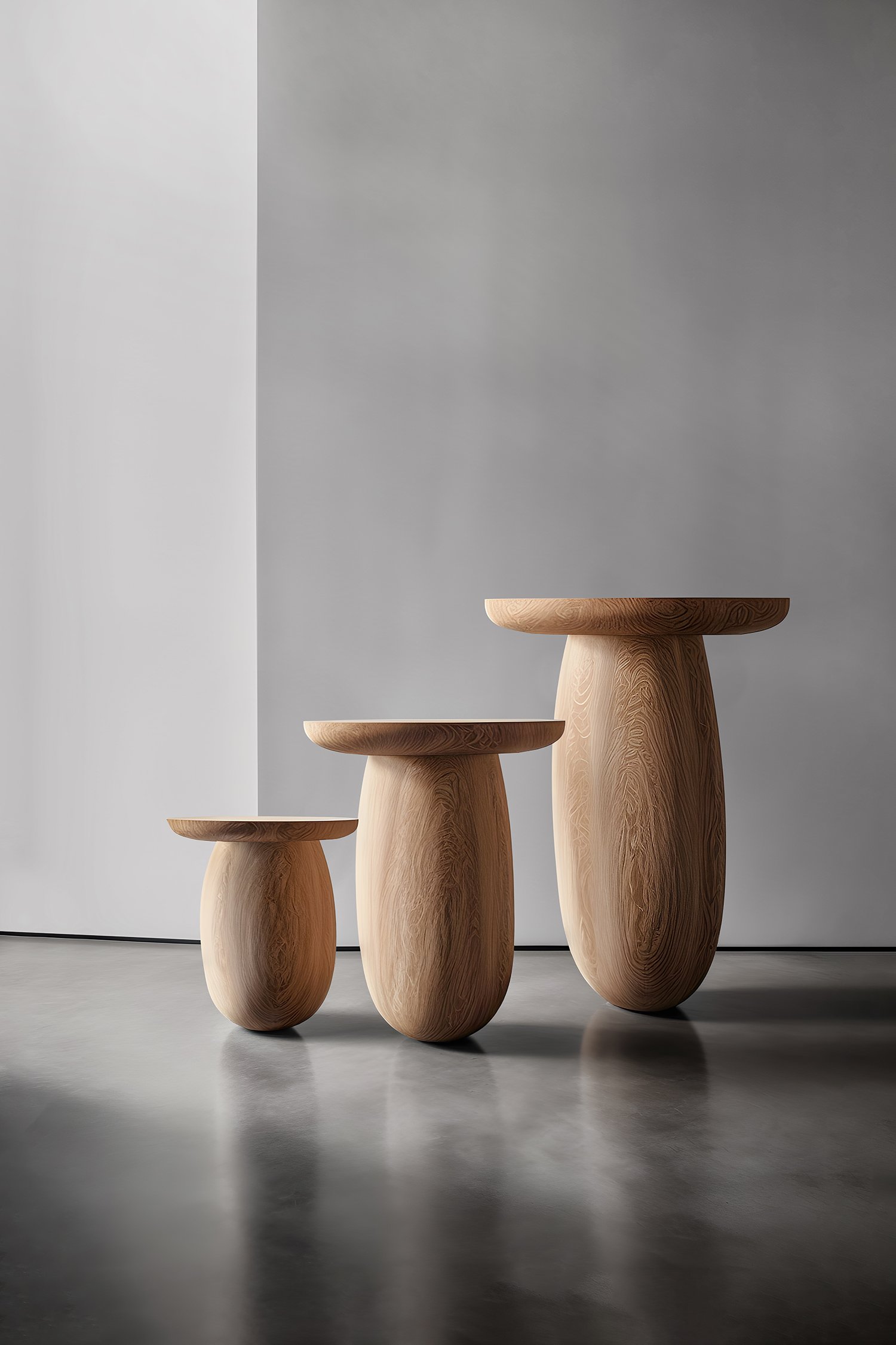 Set of 3 Small Tables, Side Tables, End tables Samu Made of Solid Wood by NONO — 6.jpg