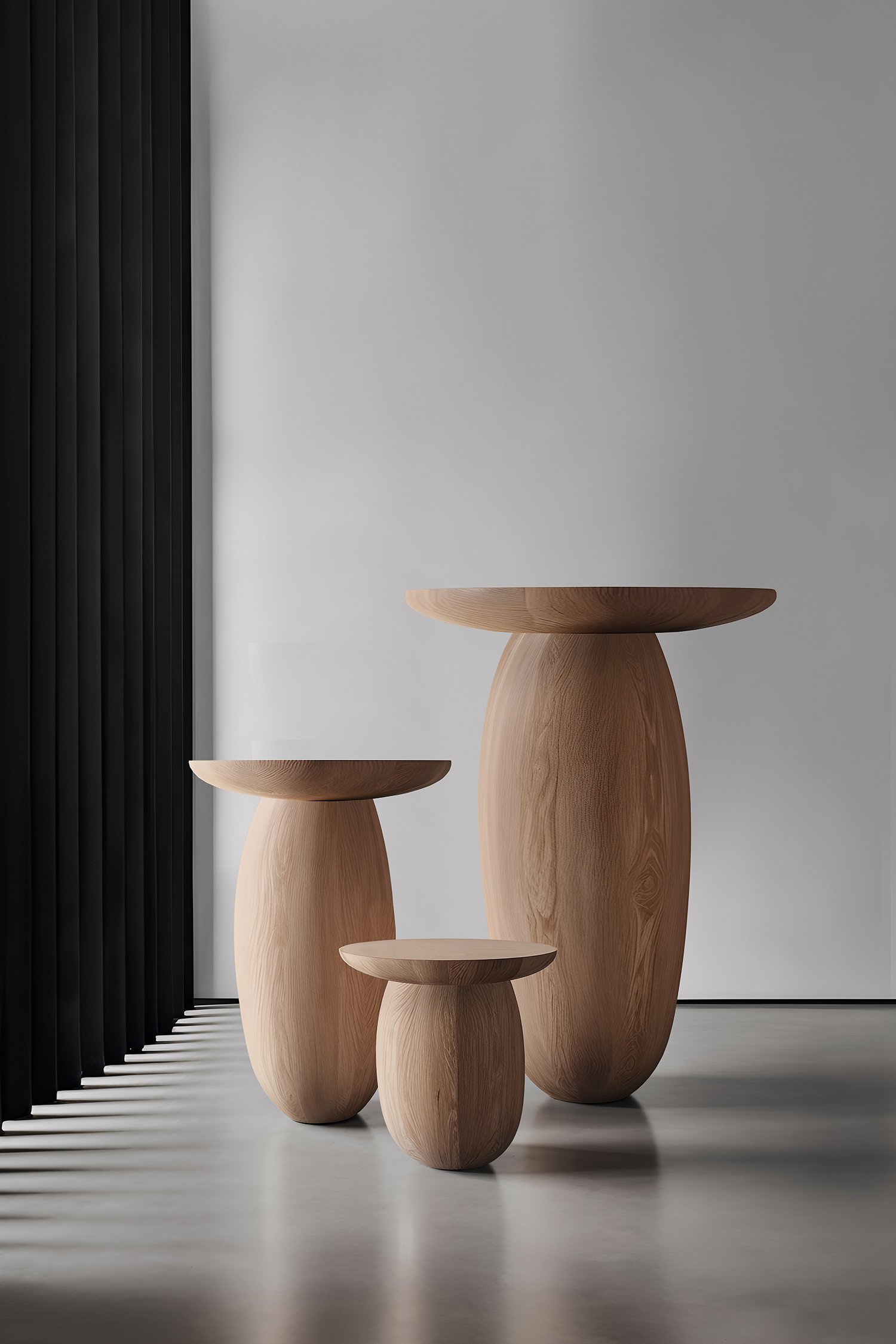 Set of 3 Small Tables, Side Tables, End tables Samu Made of Solid Wood by NONO — 7.jpg