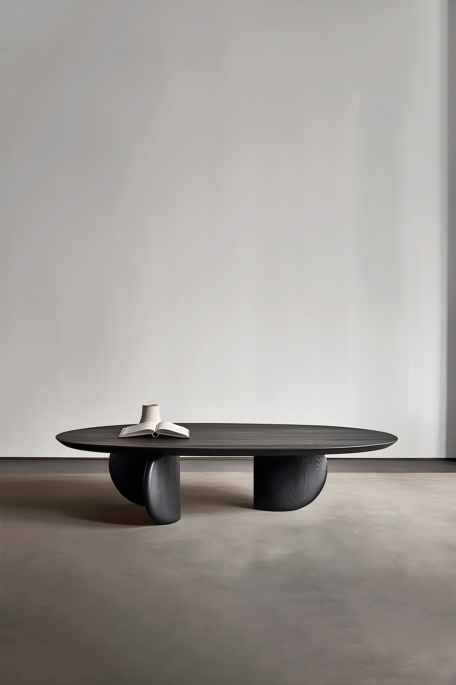 Solid Wood Black Tinted Coffee Table, Fishes Series 10 by Joel Escalona  — 2.jpg