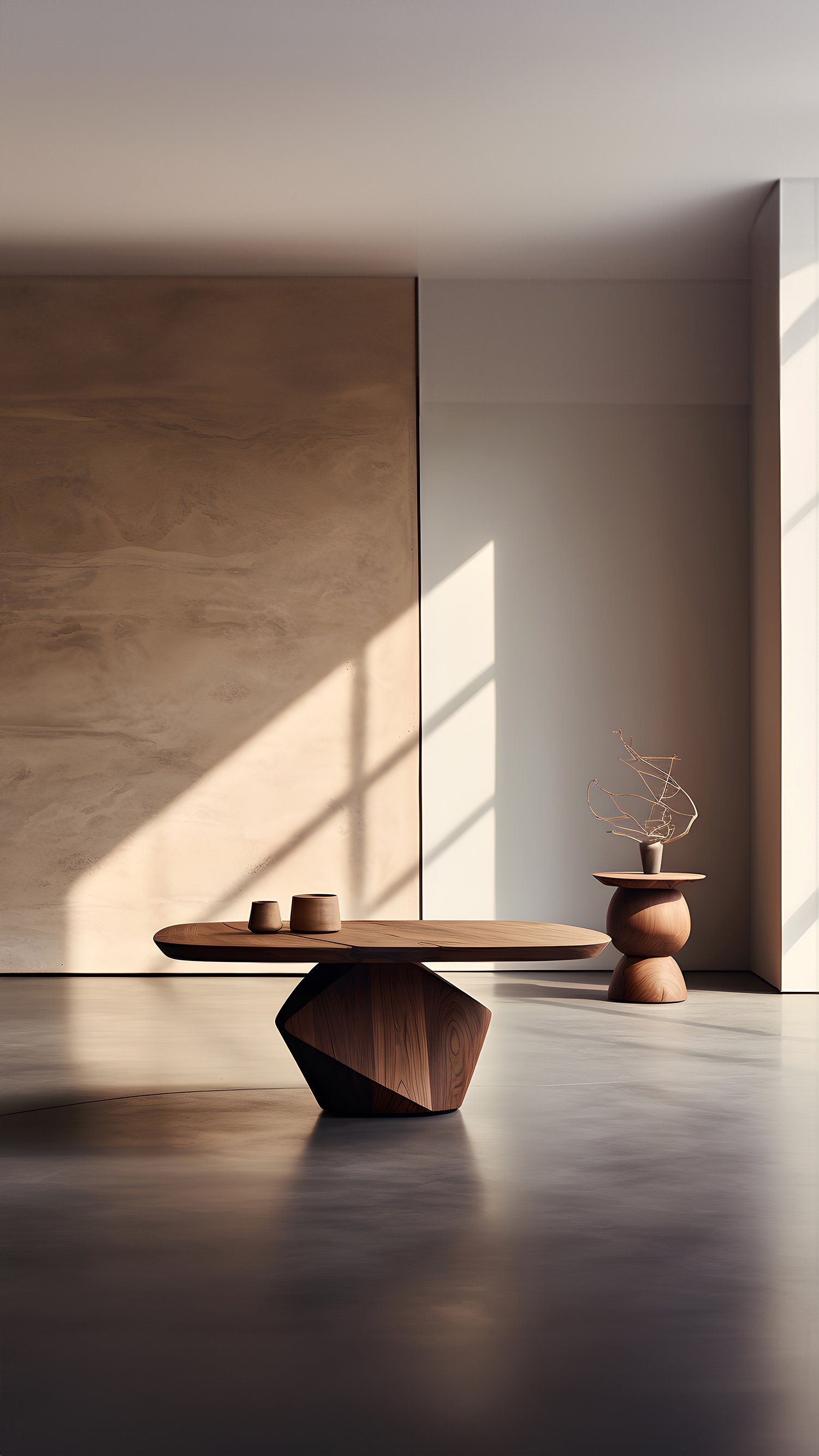 Sculptural Coffee Table Made of Solid Wood, Center Table Solace S30 by Joel Escalona — 7.jpg