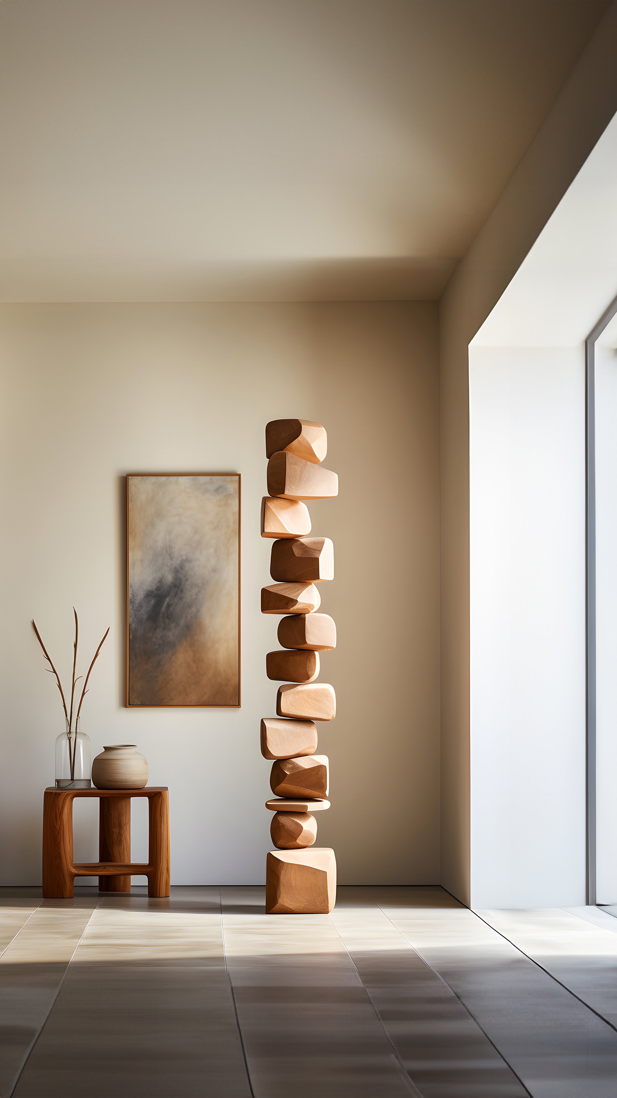 Still Stand No52 Modern Abstract Wooden Sculpture by NONO, Escalona Design — 5.jpg