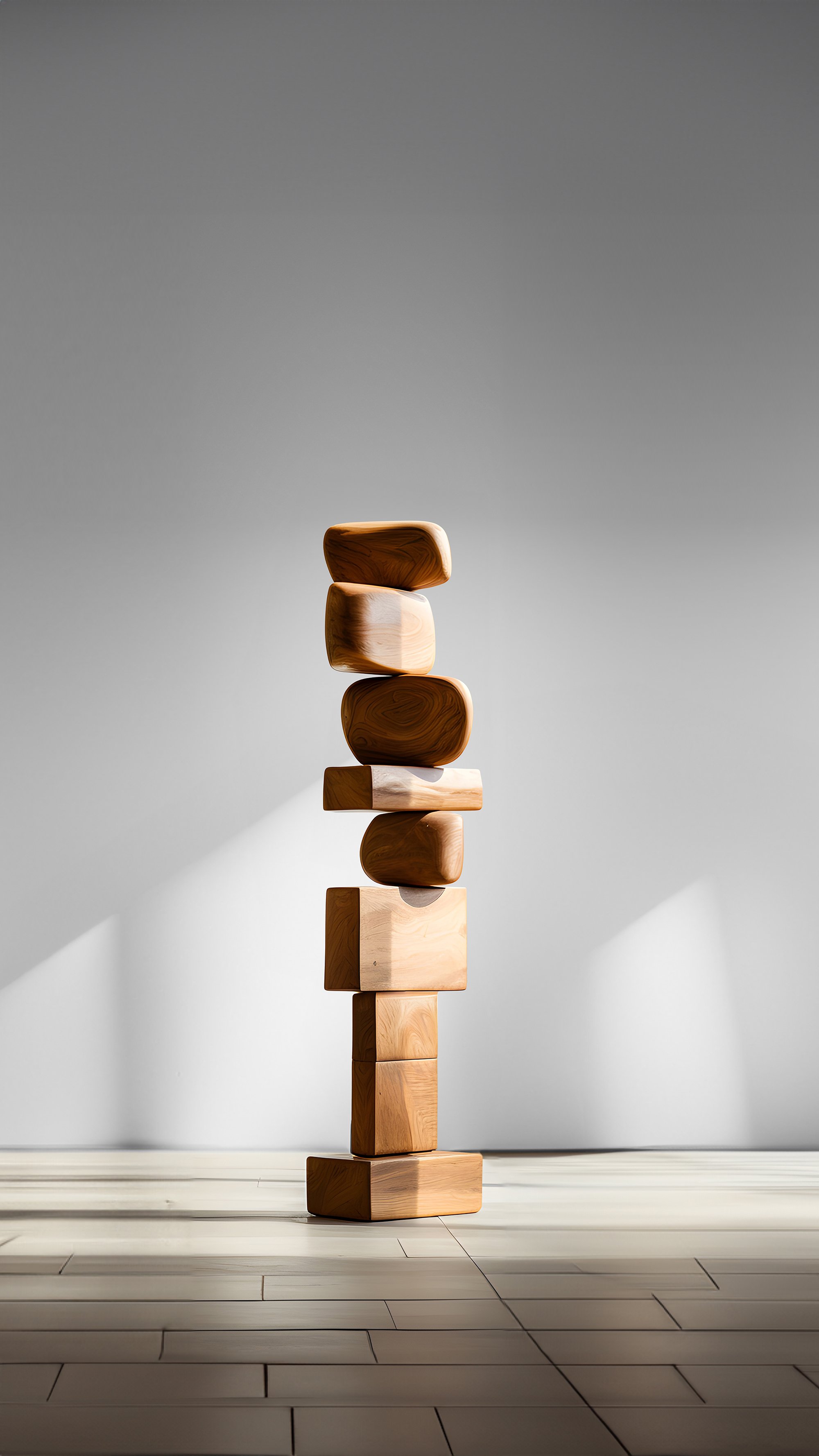 Still Stand No60 Modern Carved Wood Totem by NONO, Joel Escalona Crafted — 4.jpg