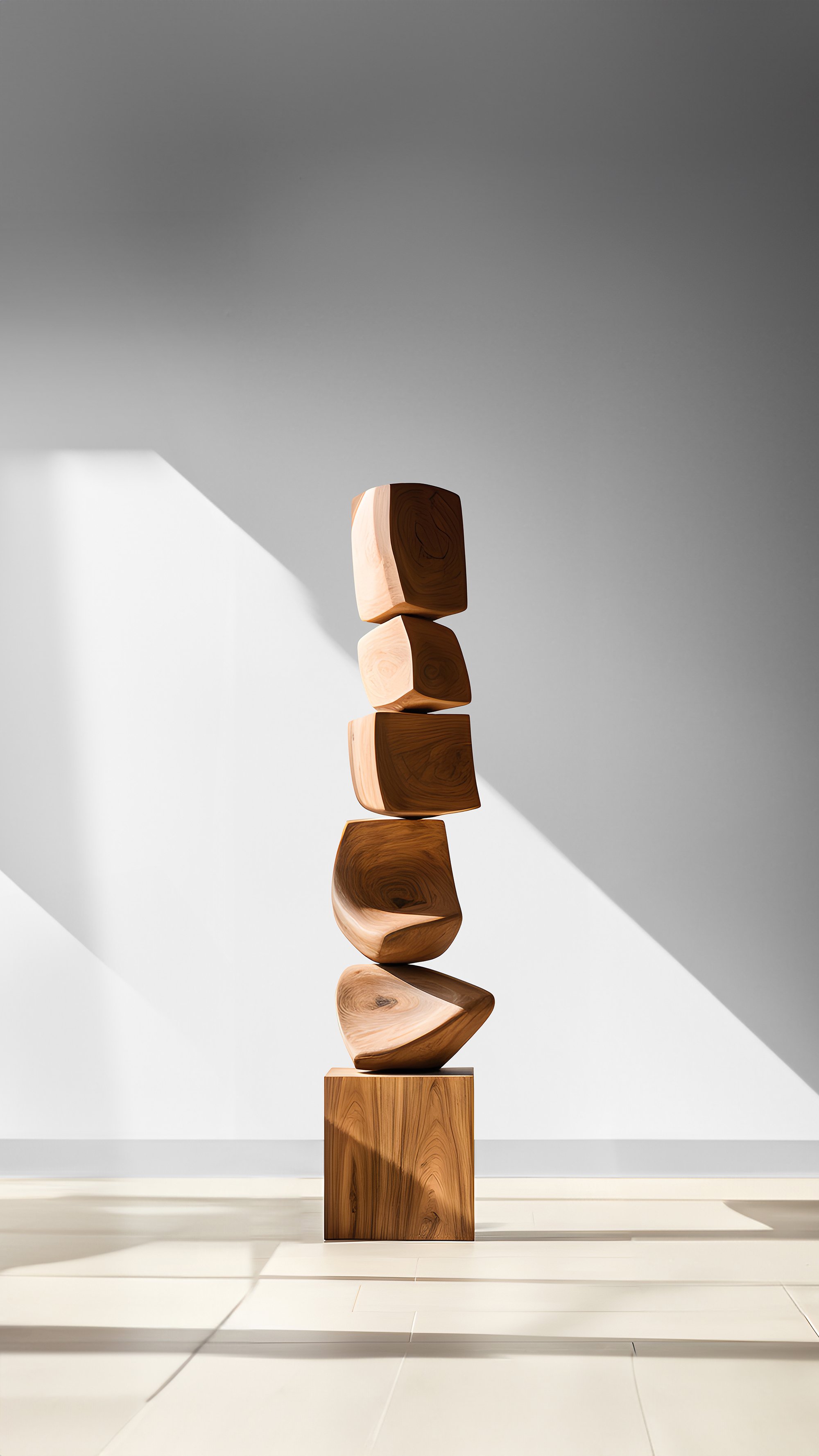 Still Stand No76 Biomorphic Carved Oak Totem by NONO, Escalona Crafted —4.jpg