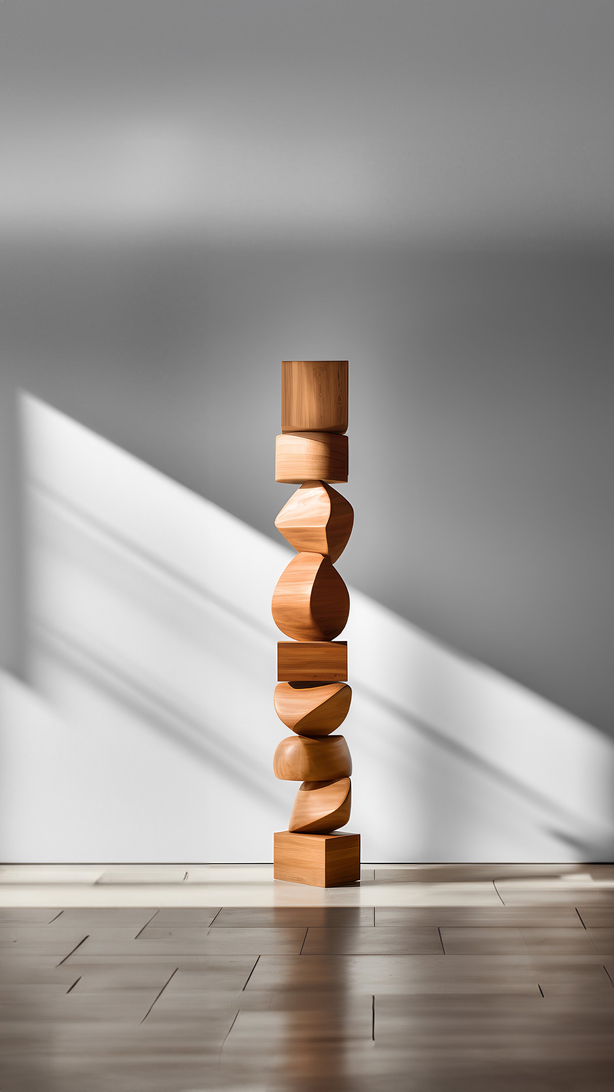 Organic Harmony Modern Wood Totem Still Stand No77 by NONO, Escalona Design —4.jpg