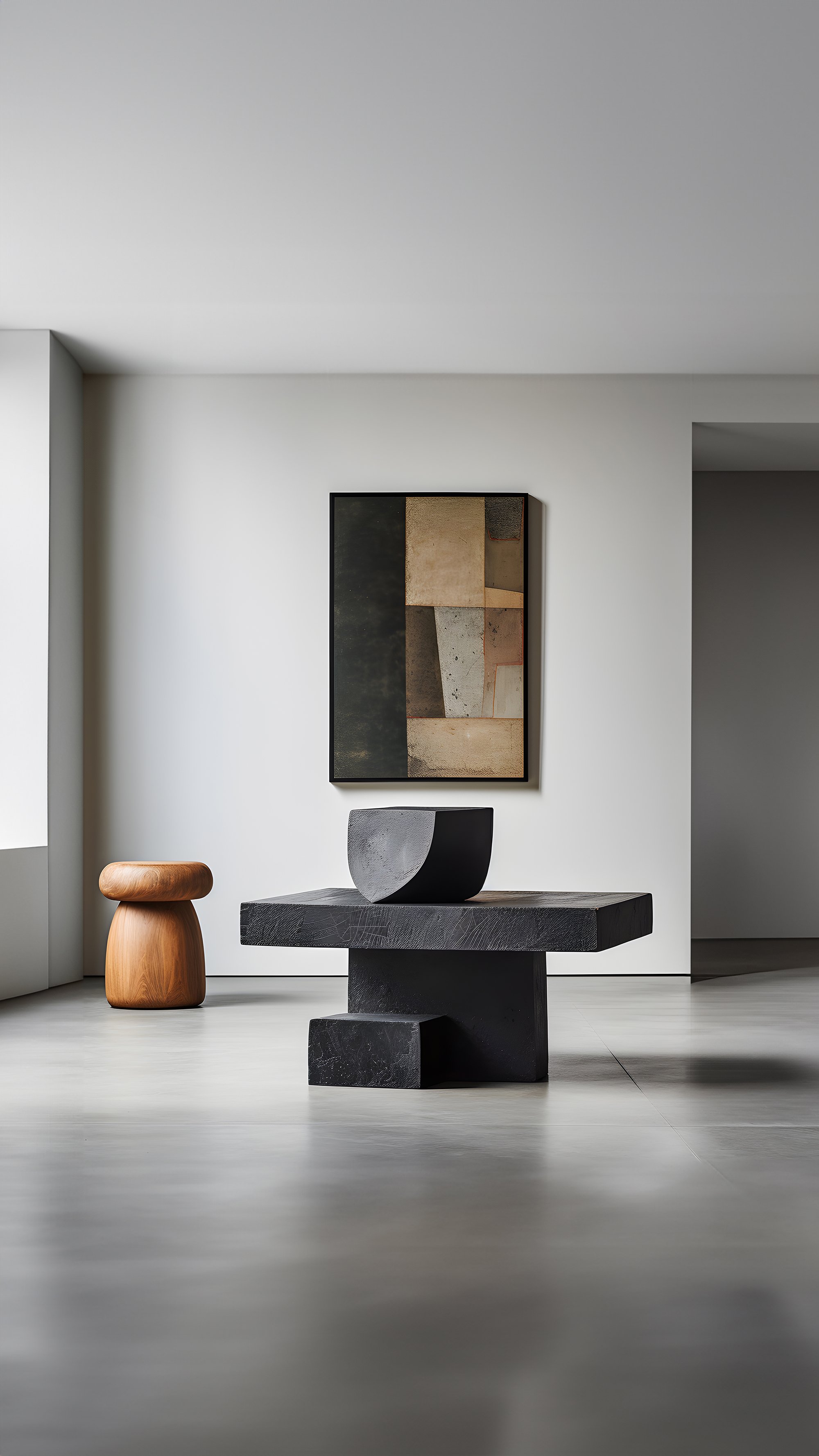 Sculptural Unseen Force #2 Joel Escalona's Solid Wood Table, Modern Art Piece —5.jpg