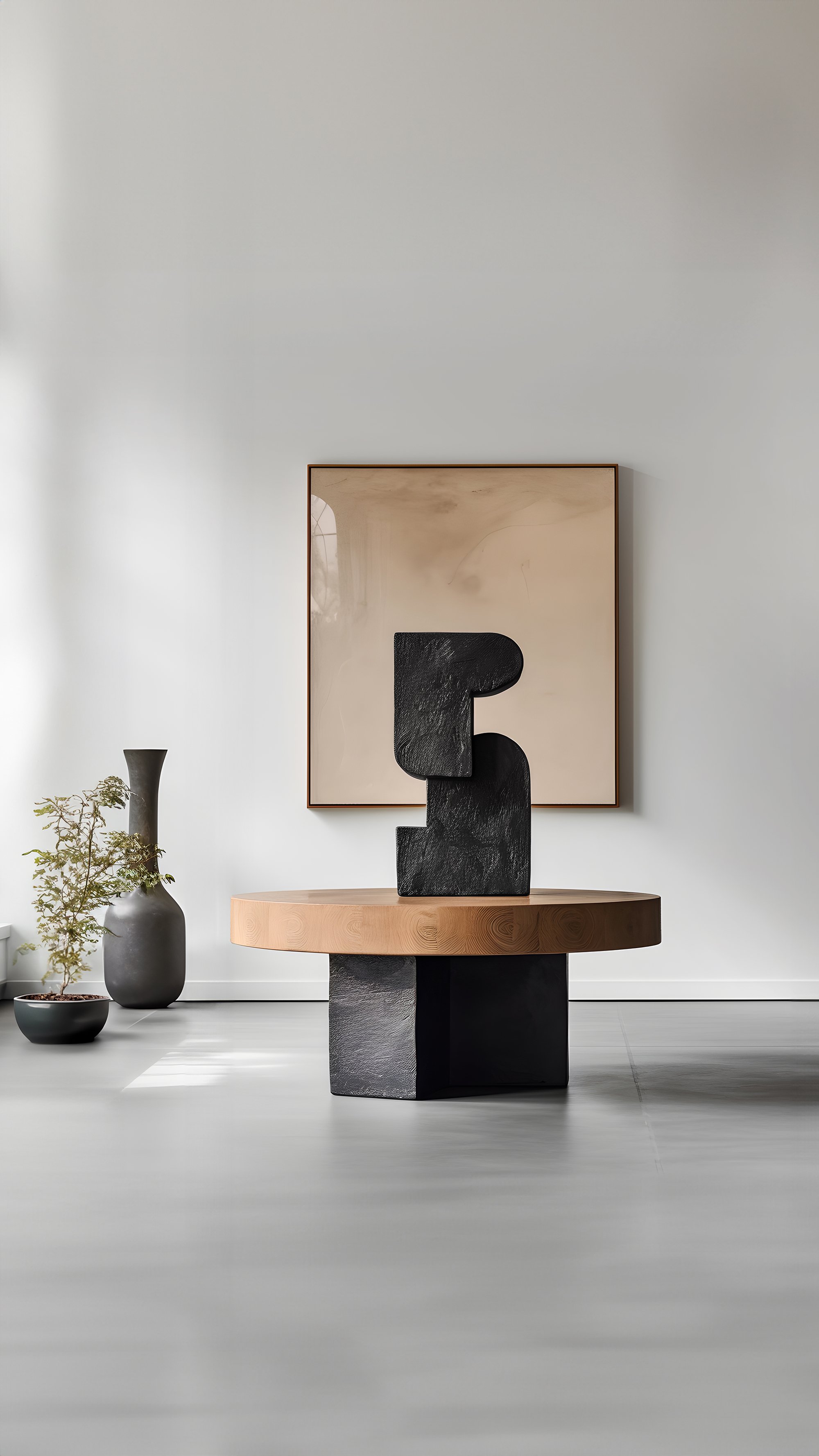 Sculptural Solid Oak Unseen Force #40 Joel Escalona's Table, Art Decor —5.jpg