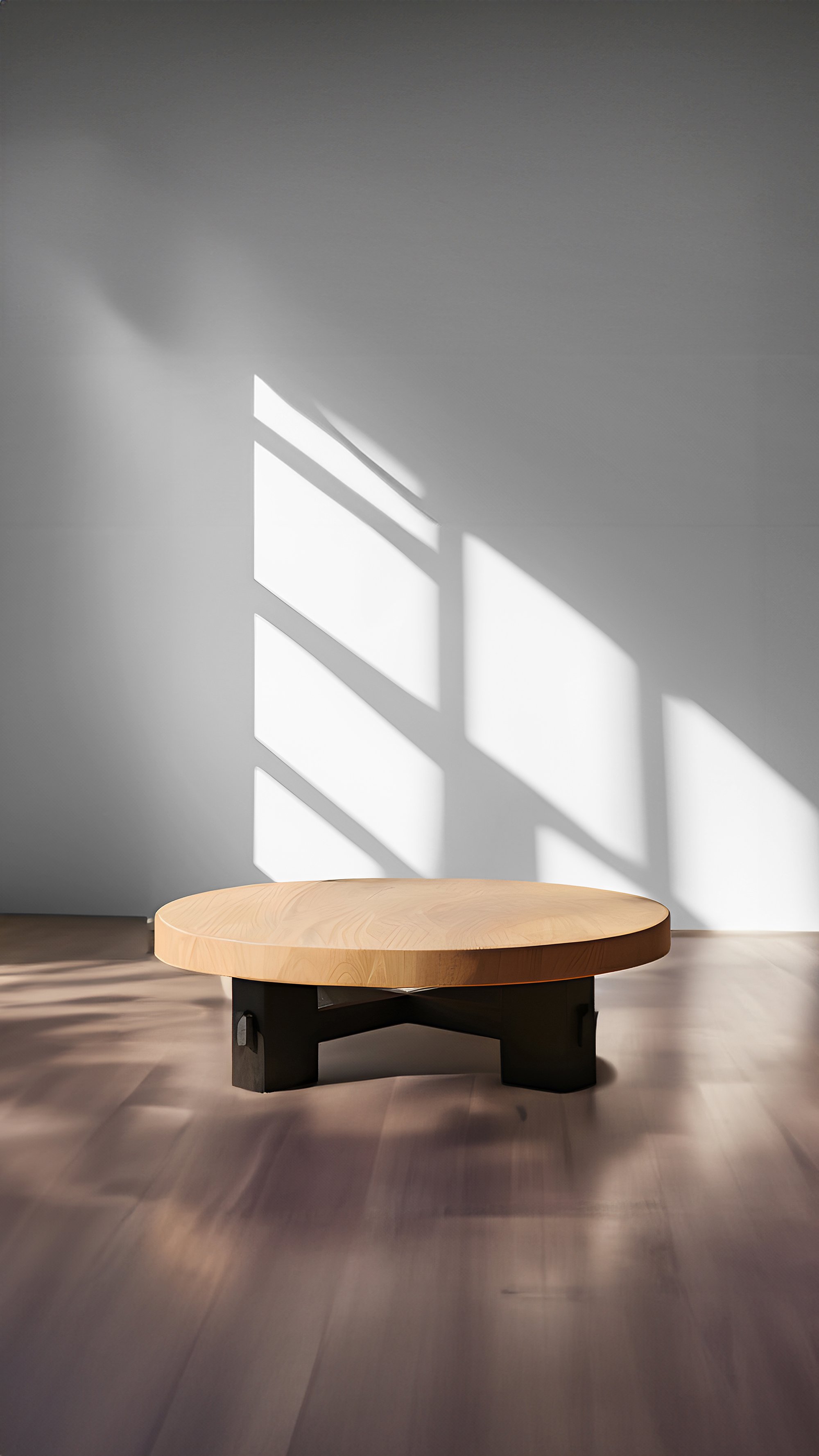 Low-profile Round Oak Table - Serene Fundamenta 36 by NONO — 5.jpg