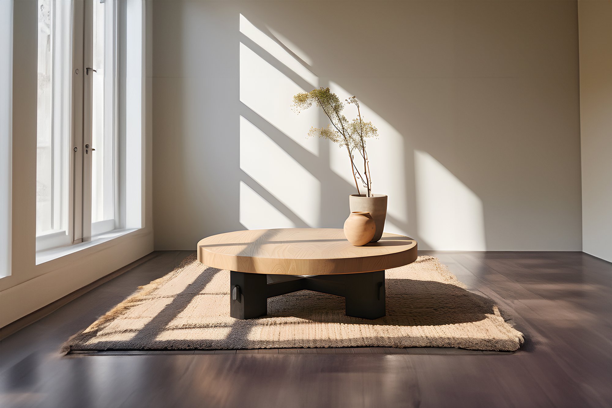 Low-profile Round Oak Table - Serene Fundamenta 36 by NONO — 3.jpg