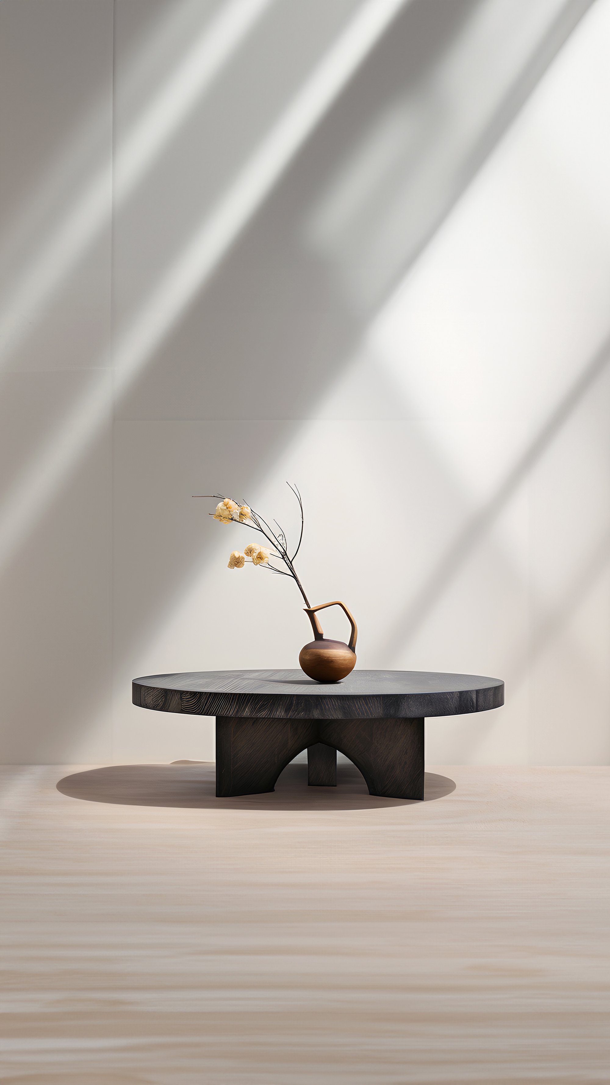 Round Coffee Table with Undercut Base - Natural Oak Fundamenta 41 by NONO — 8.jpg
